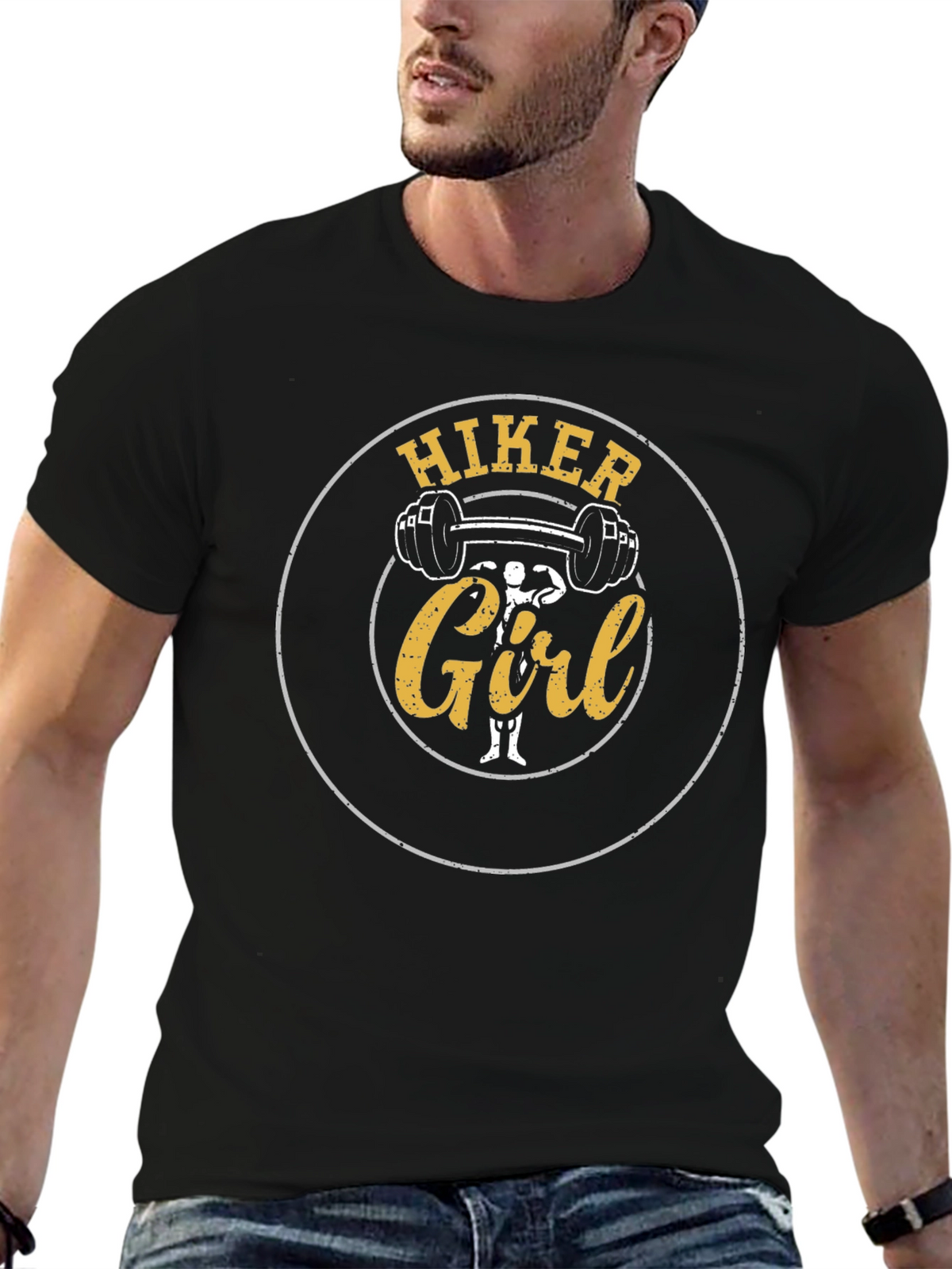 Hiker Girl Black T-Shirt