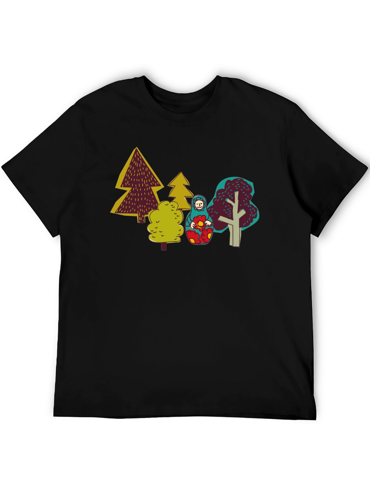 Unique Forest Matryoshka Doll Graphic Tee