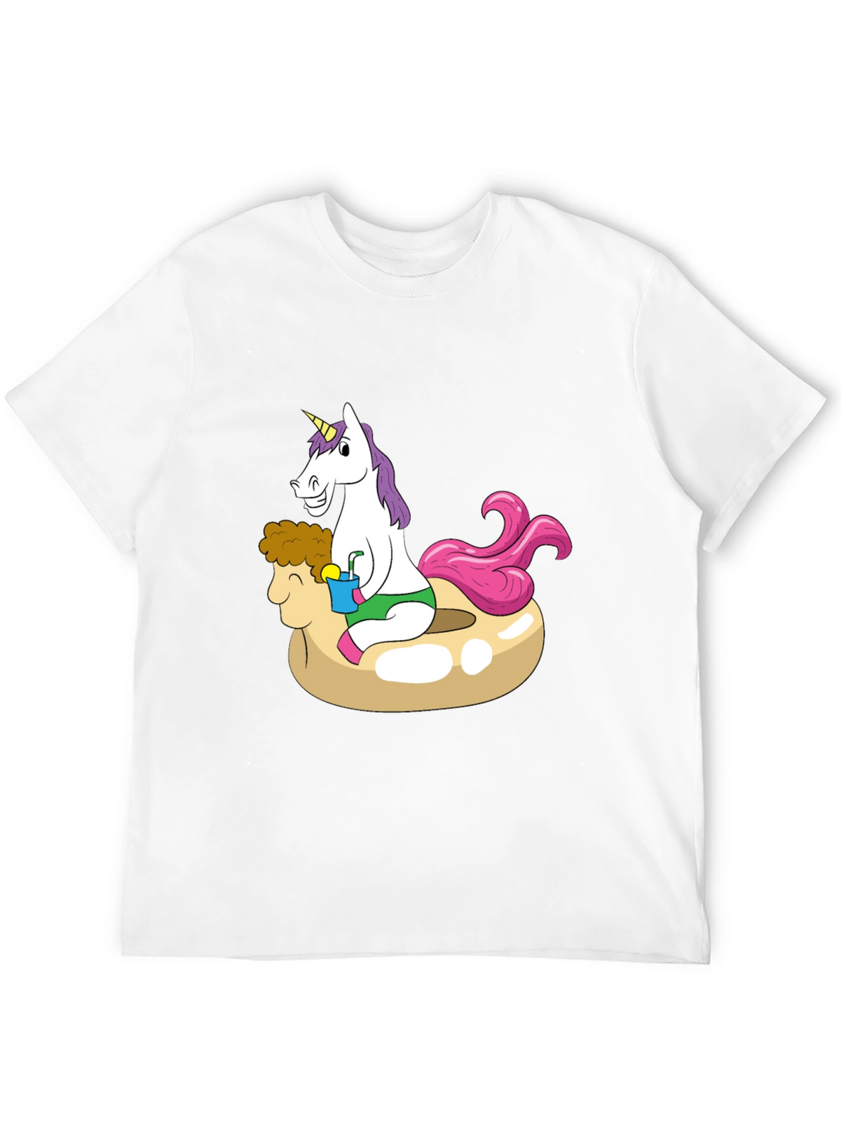 Unicorn on Sheep Pool Float T-Shirt