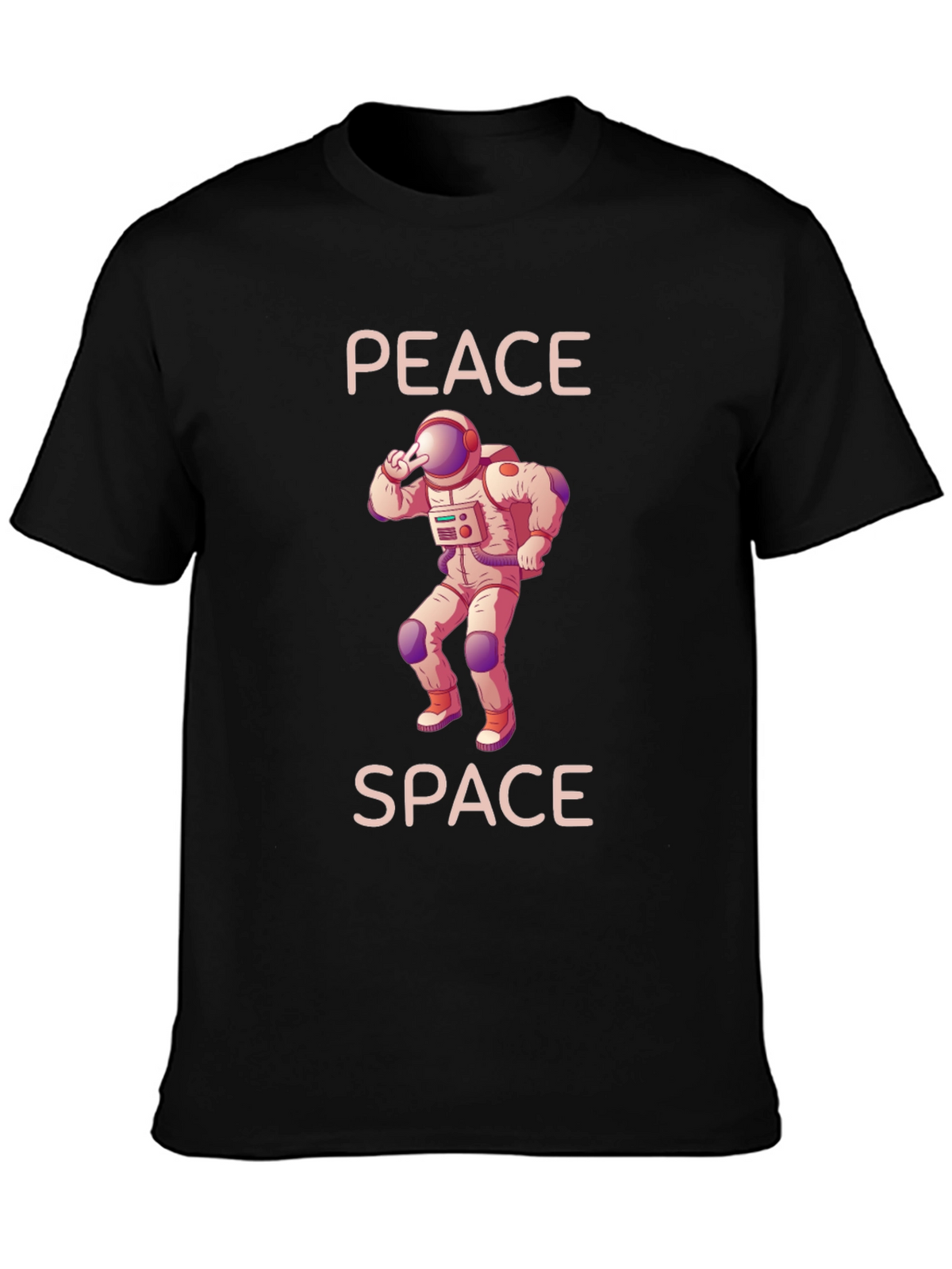 Peace Space Astronaut Graphic T-Shirt