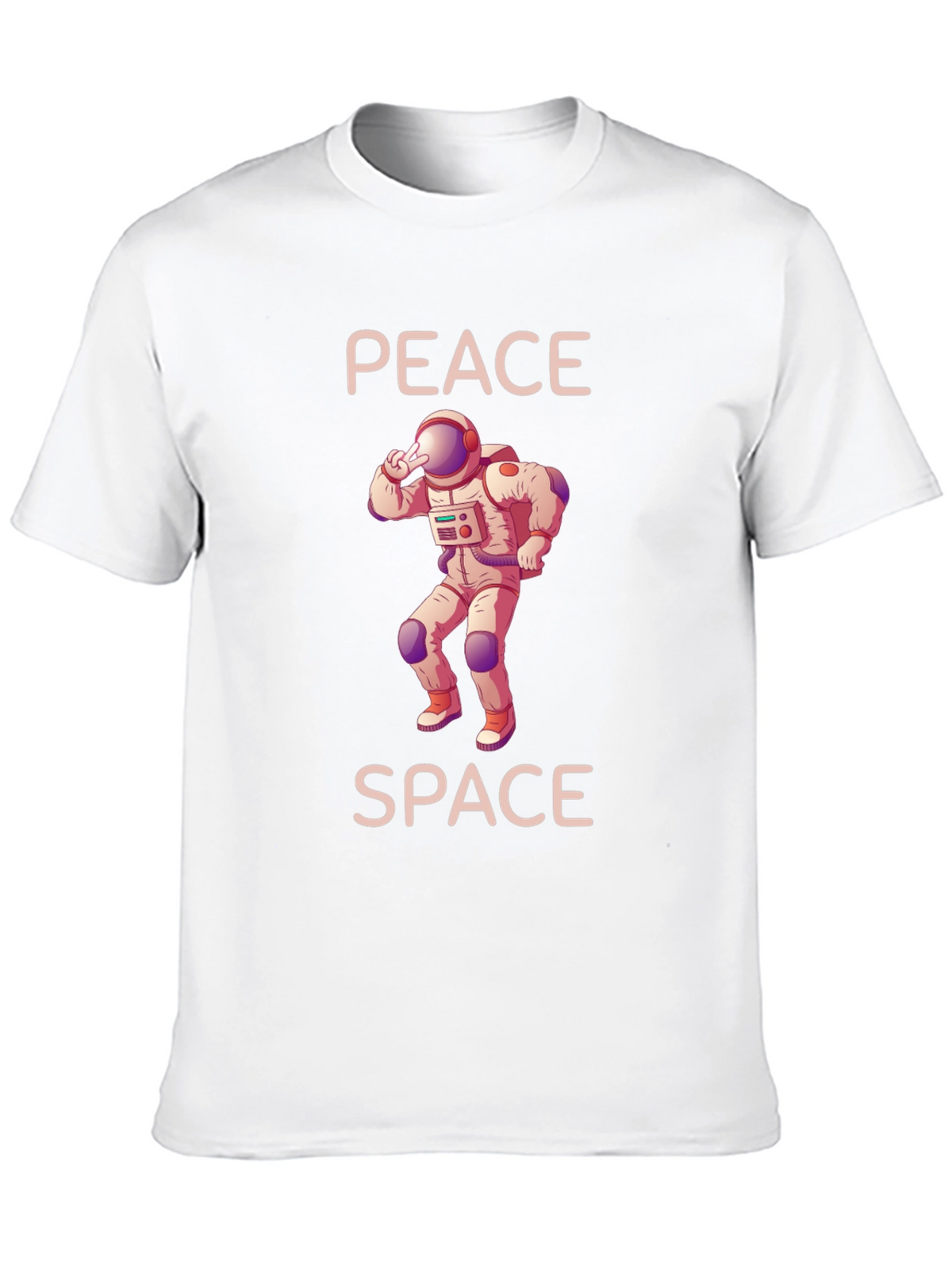Peace Space Astronaut Graphic T-Shirt