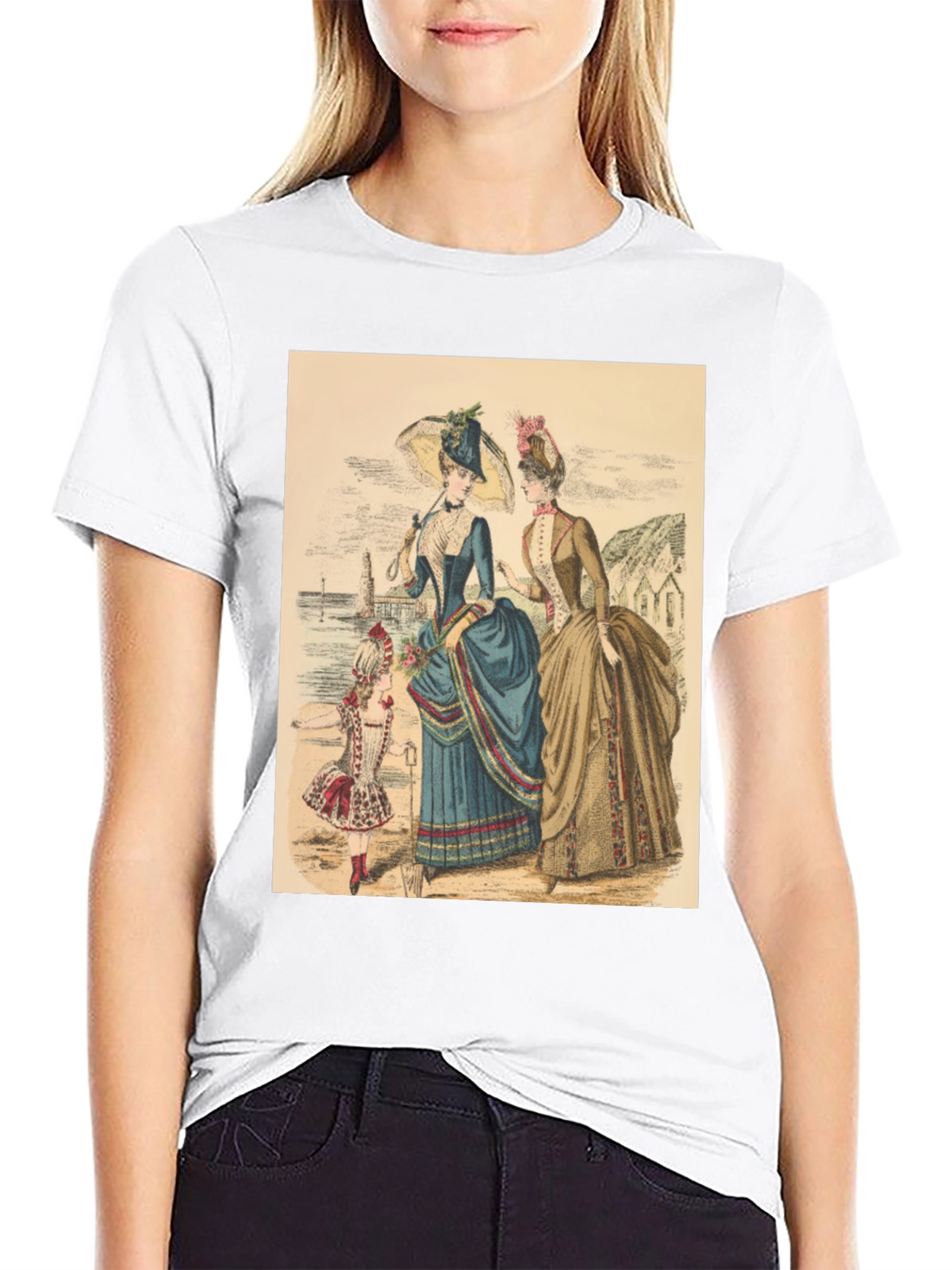 Victorian Era Womens Fashion Graphic Tee