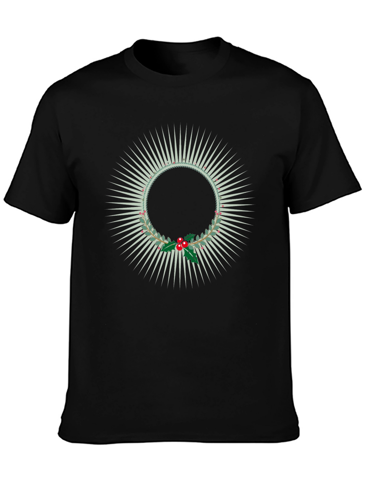 Festive Wreath Graphic Tee - Holiday Style