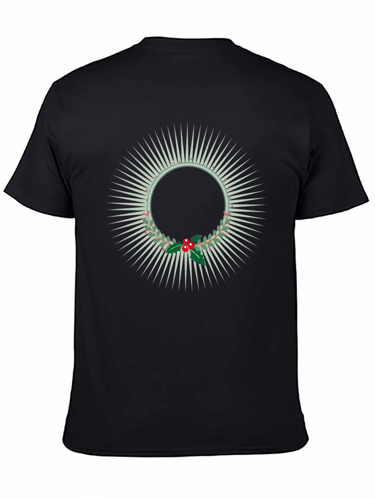 Festive Wreath Graphic Tee - Holiday Style