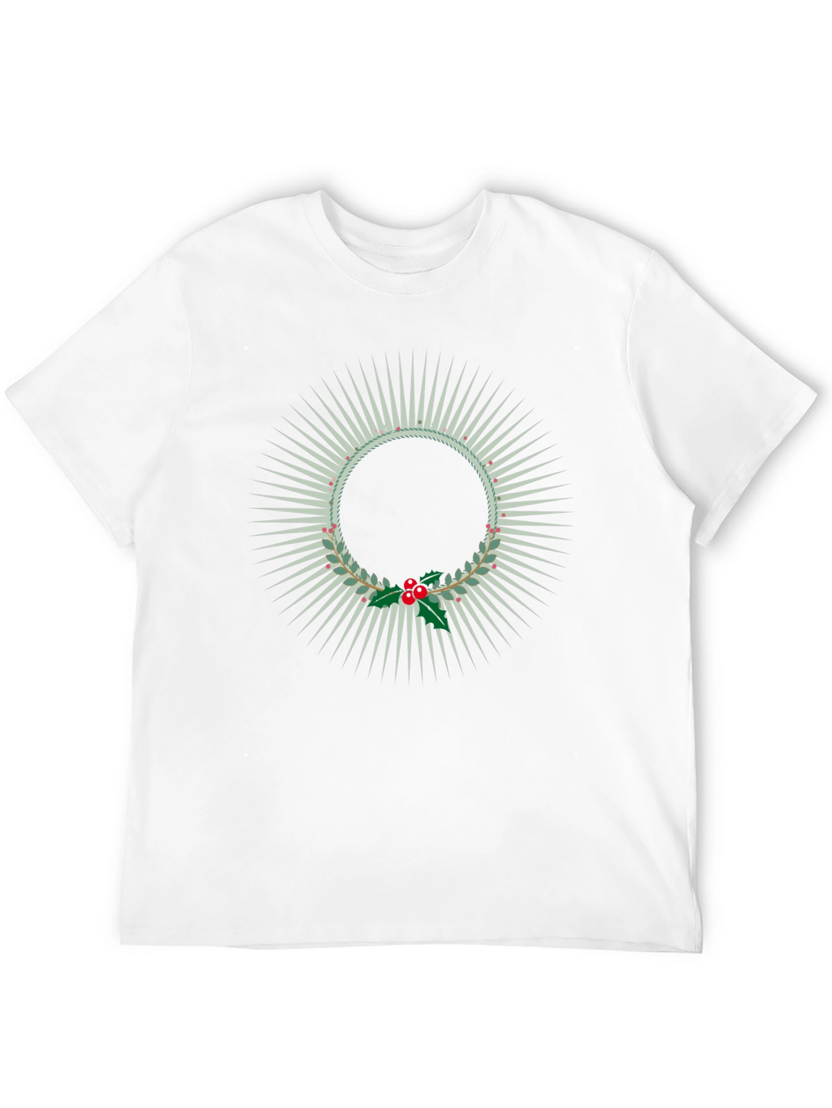 Festive Wreath Graphic Tee - Holiday Style