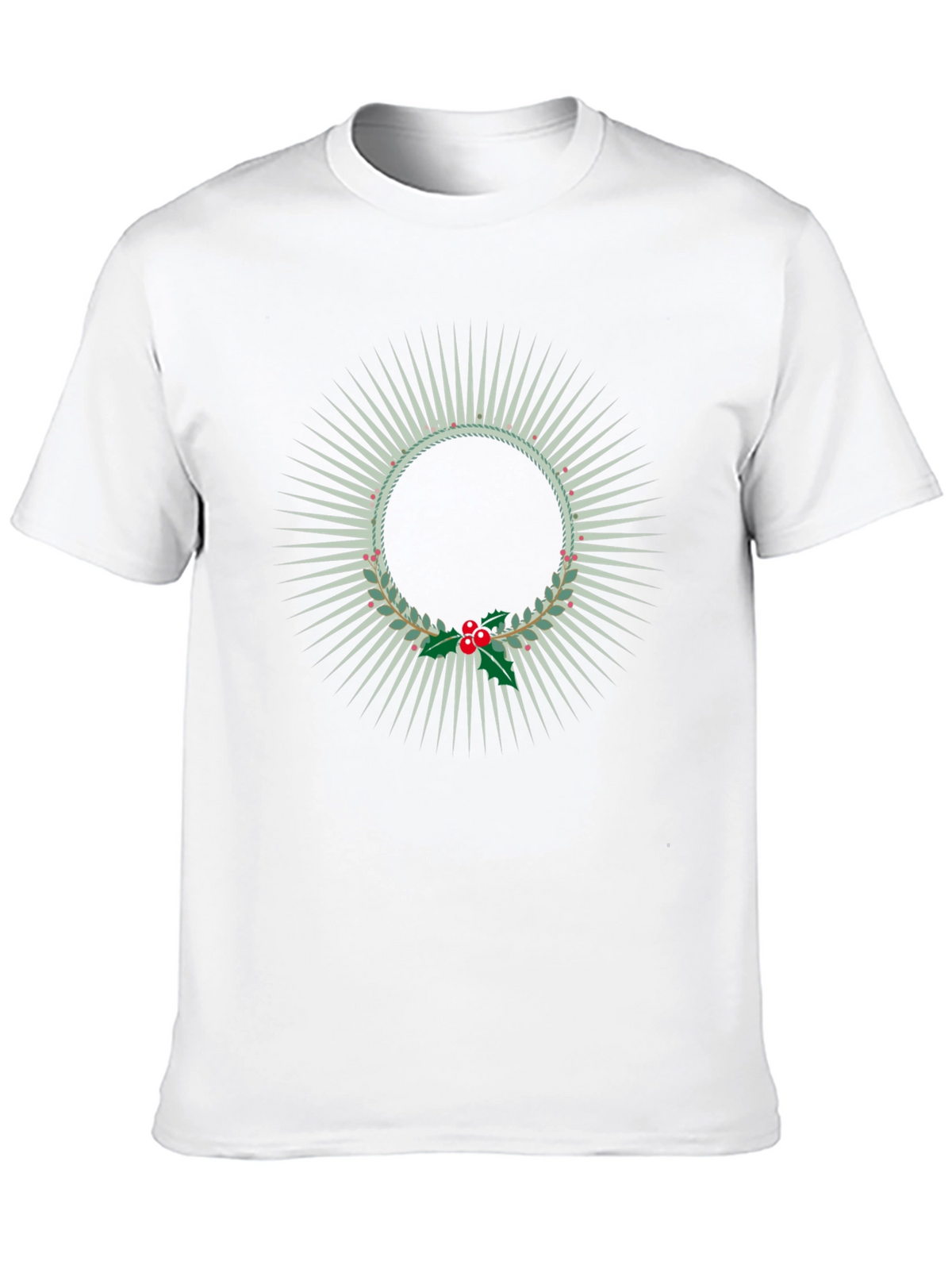 Festive Wreath Graphic Tee - Holiday Style