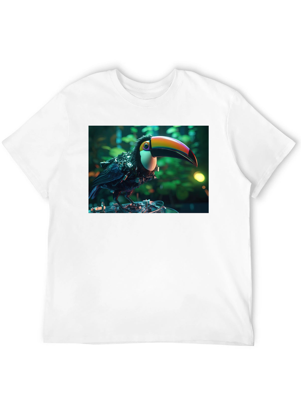 Cyber Toucan T-Shirt - Unique Graphic Print