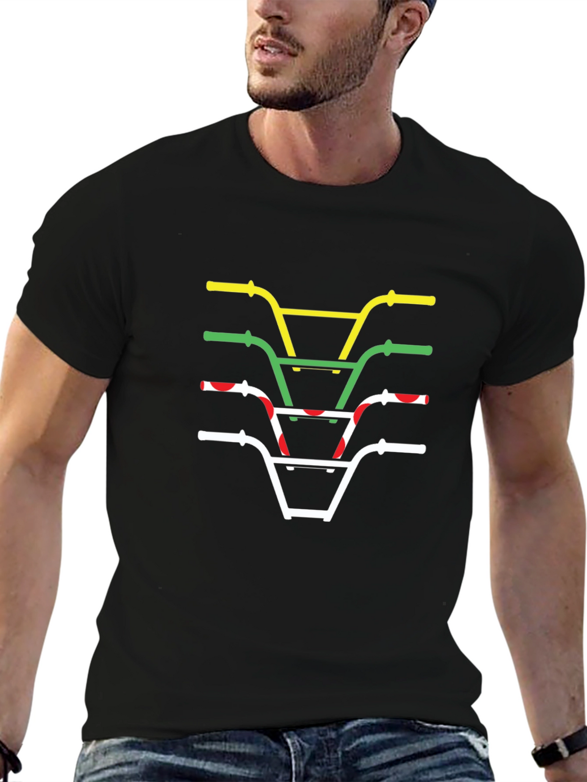 BMX Handlebars Graphic Tee - Cool Bike Lover Shirt