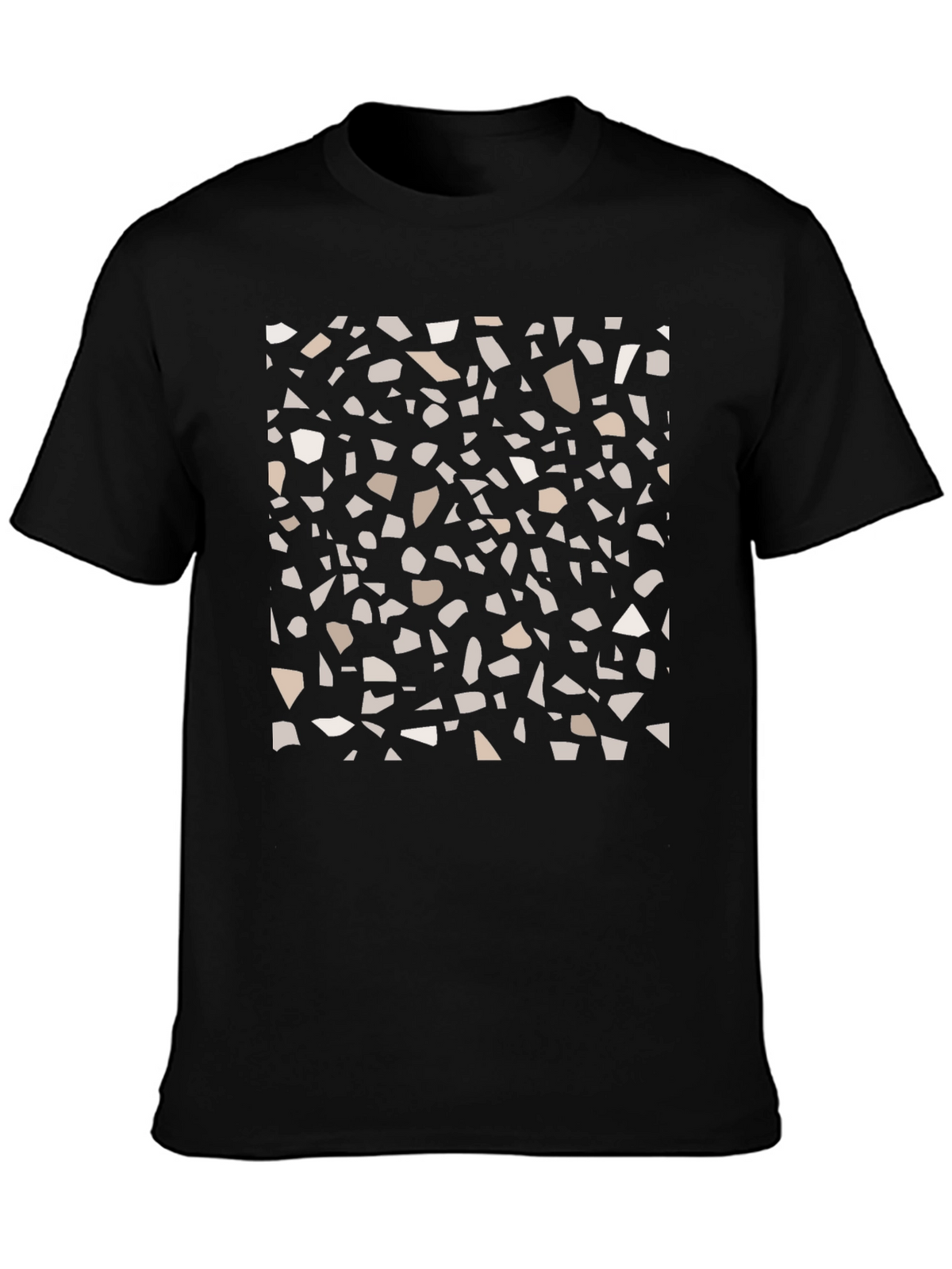 Abstract Pattern Black T-Shirt