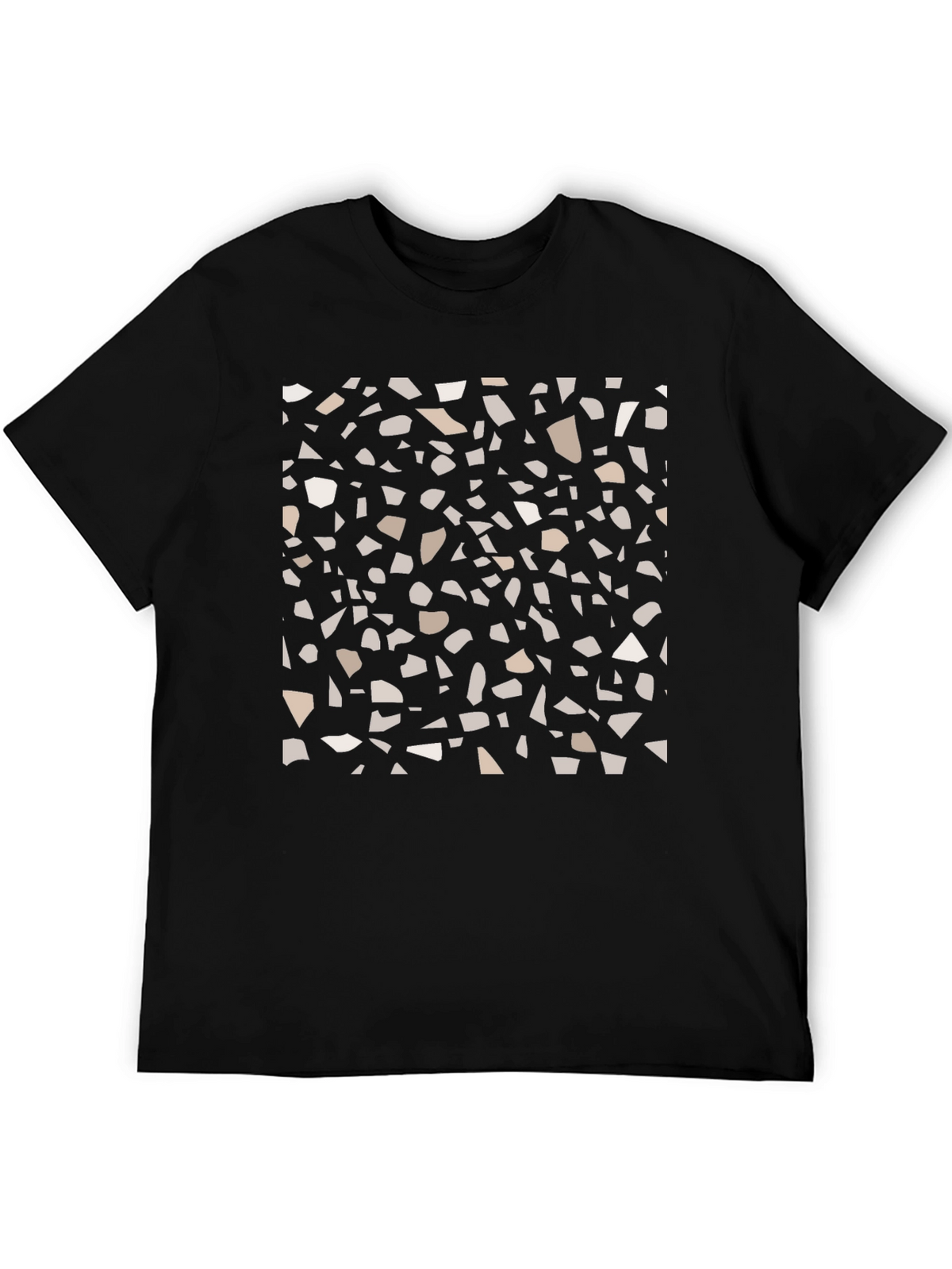 Abstract Pattern Black T-Shirt