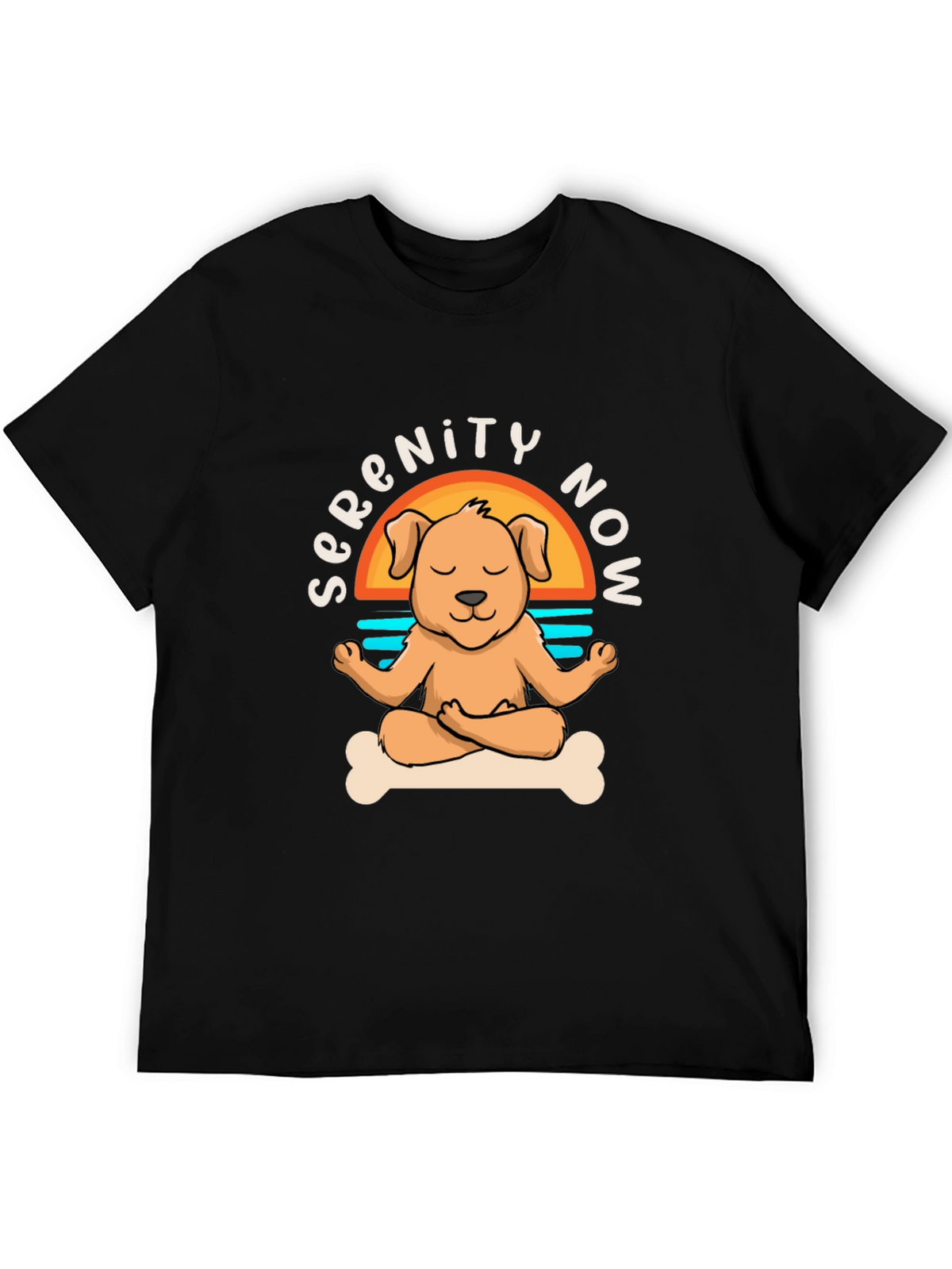 Serenity Now Dog Yoga Meditation T-Shirt