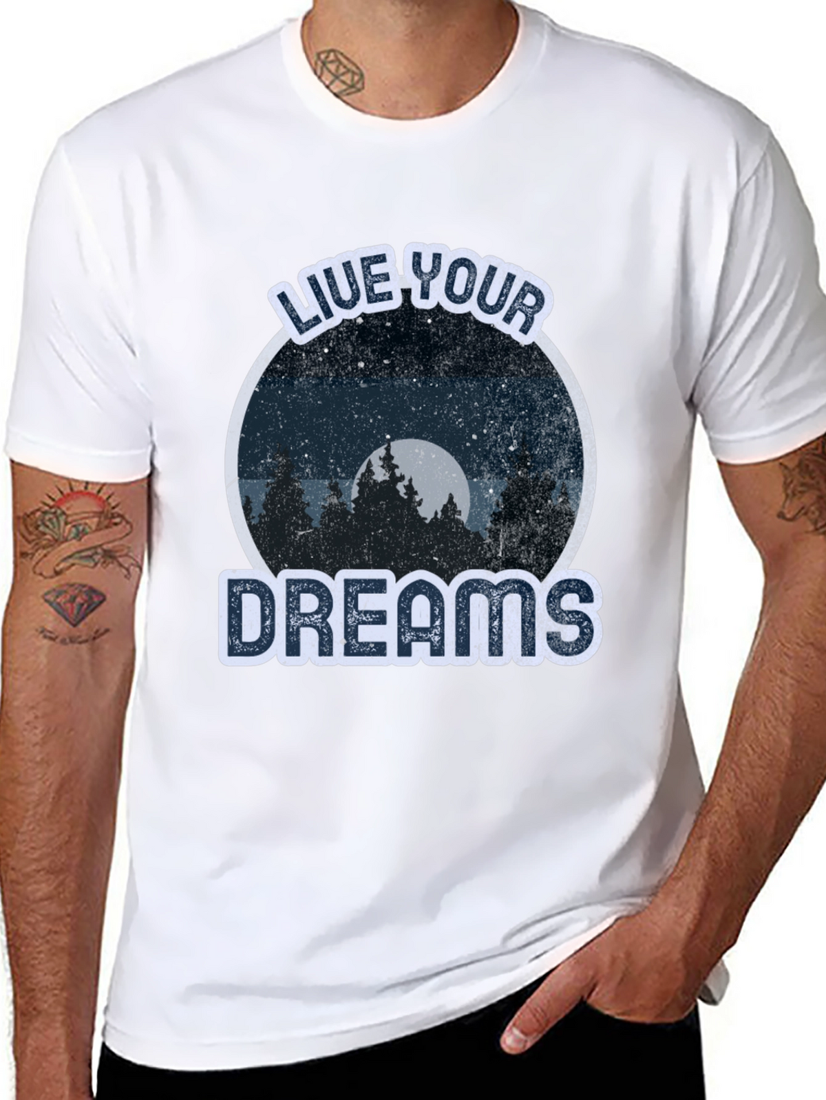 Live Your Dreams Graphic Tee -  Nature Lover T-Shirt