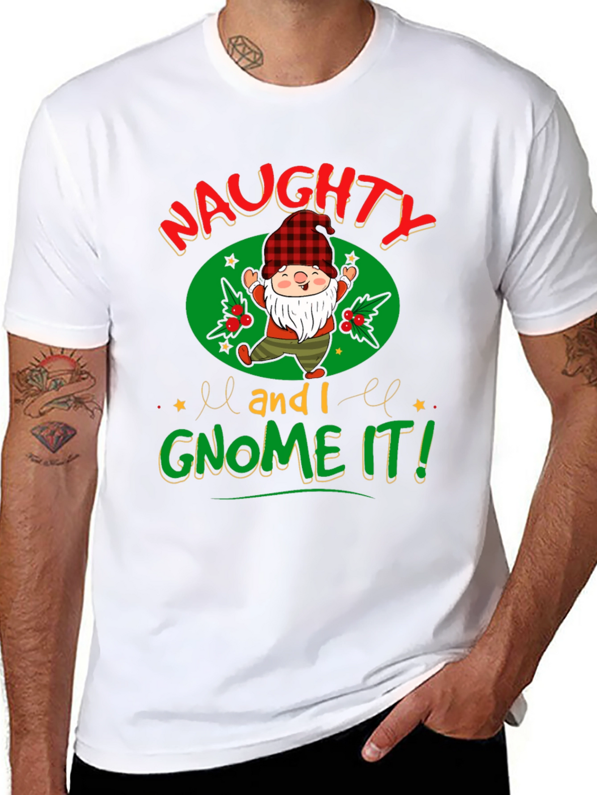 Naughty and I Gnome It! Christmas T-Shirt