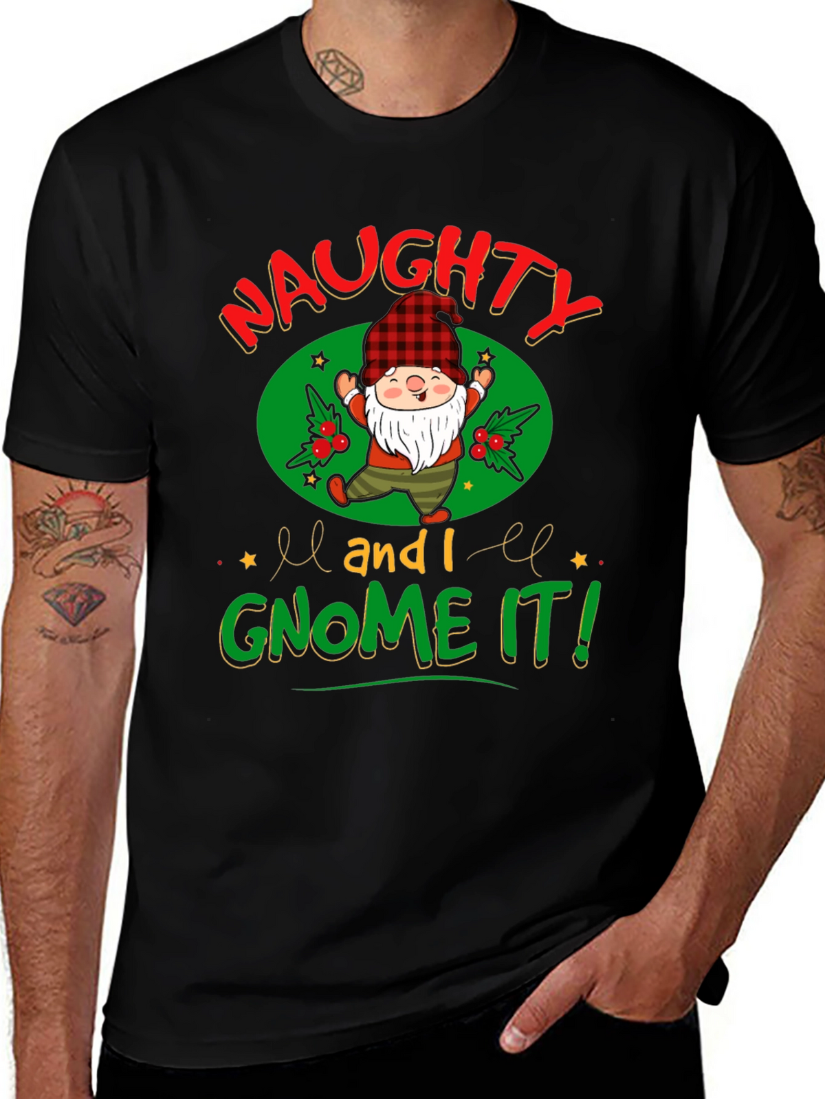 Naughty and I Gnome It! Christmas T-Shirt