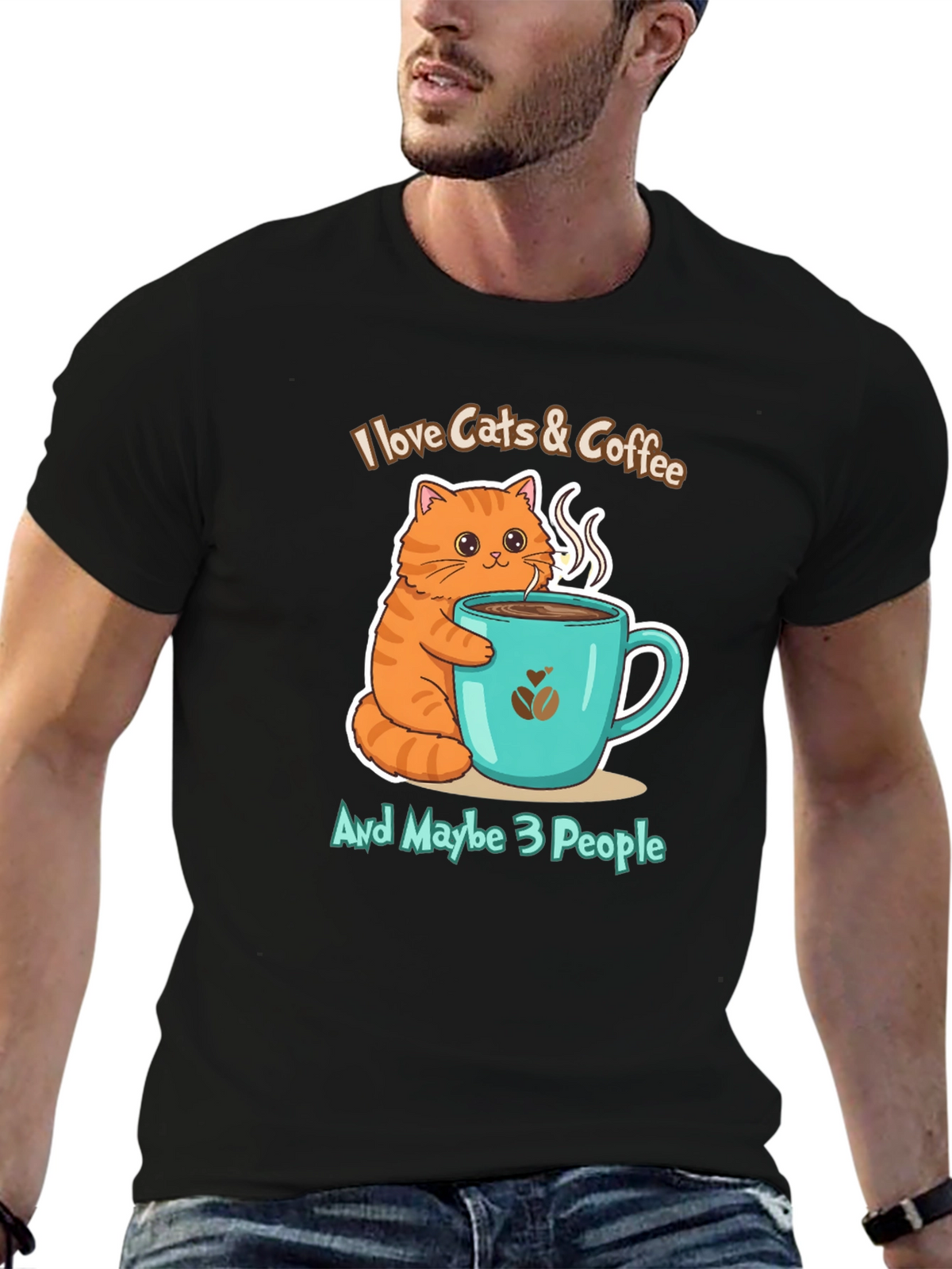 I Love Cats & Coffee T-Shirt