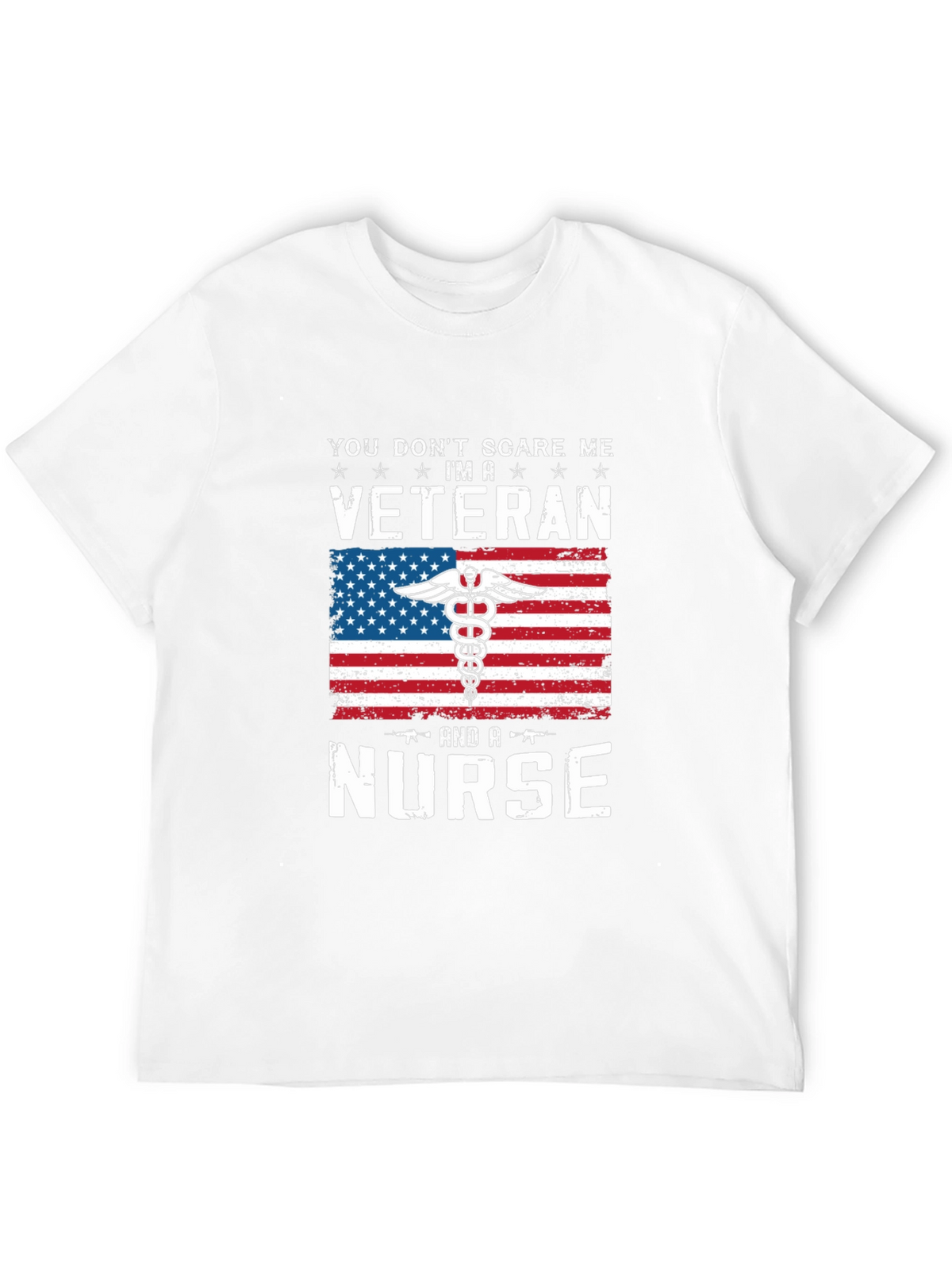Veteran Nurse T-Shirt - Patriotic American Flag Design