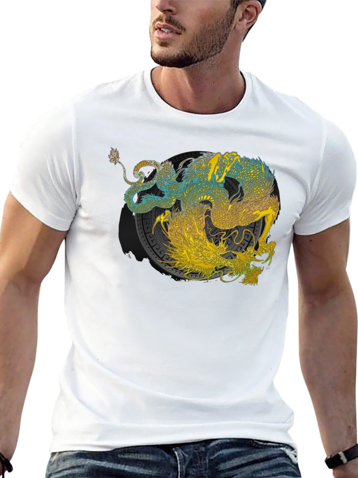 Yin Yang Dragon Graphic Tee