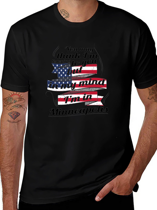 Minneapolis Mind T-Shirt - Patriotic USA Flag Design