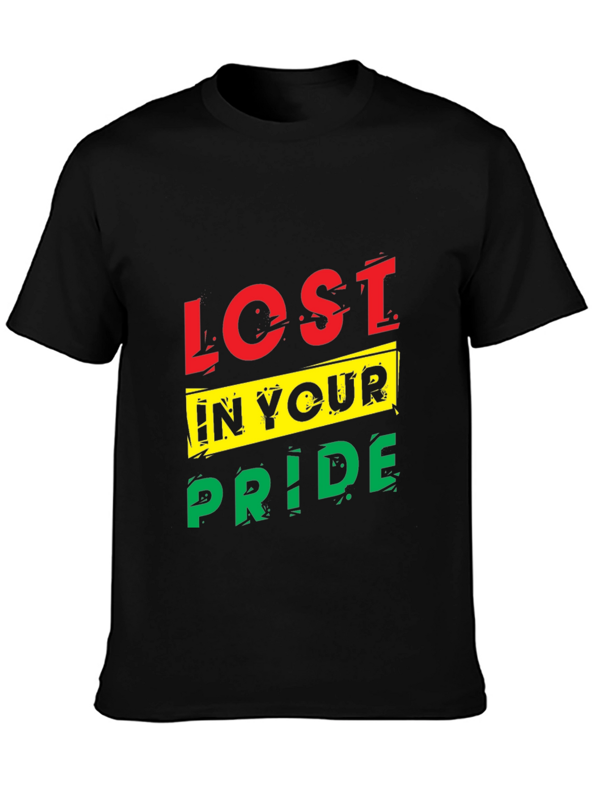 Lost In Your Pride Graphic T-Shirt - Black