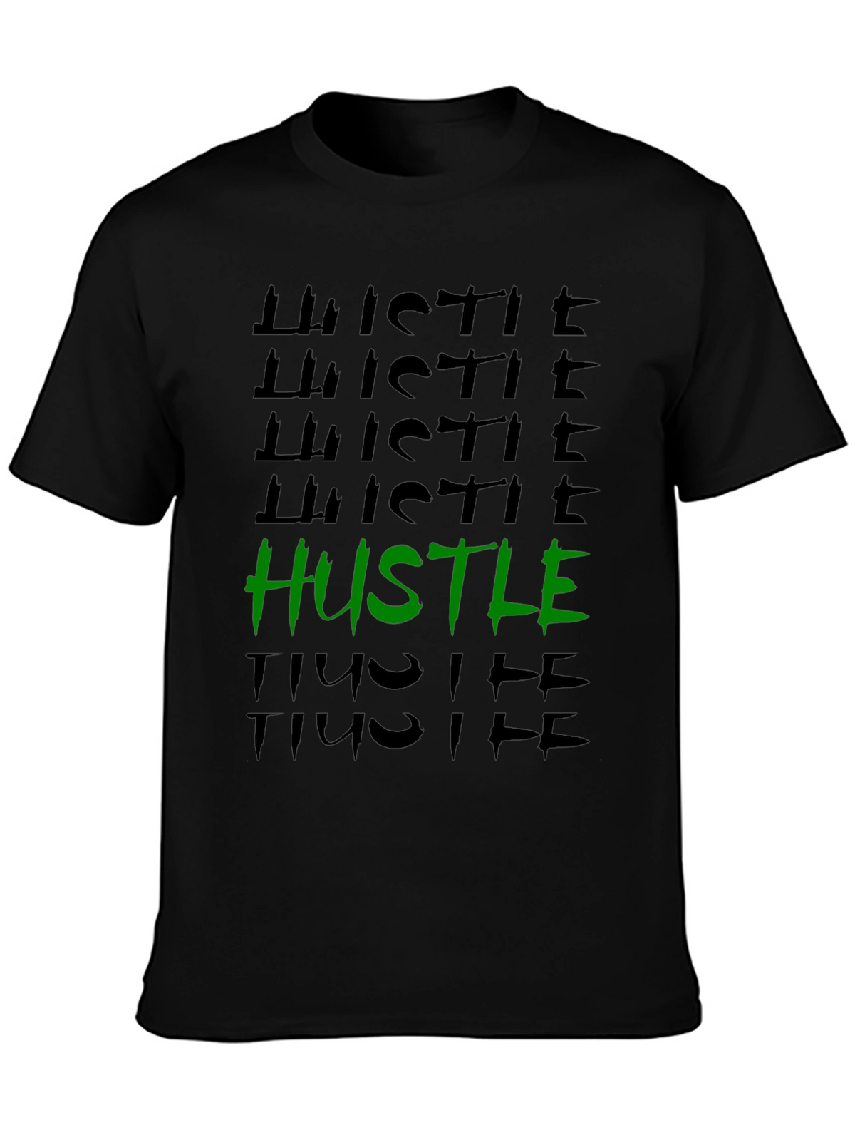Hustle Graphic Tee - Trendy Black T-Shirt