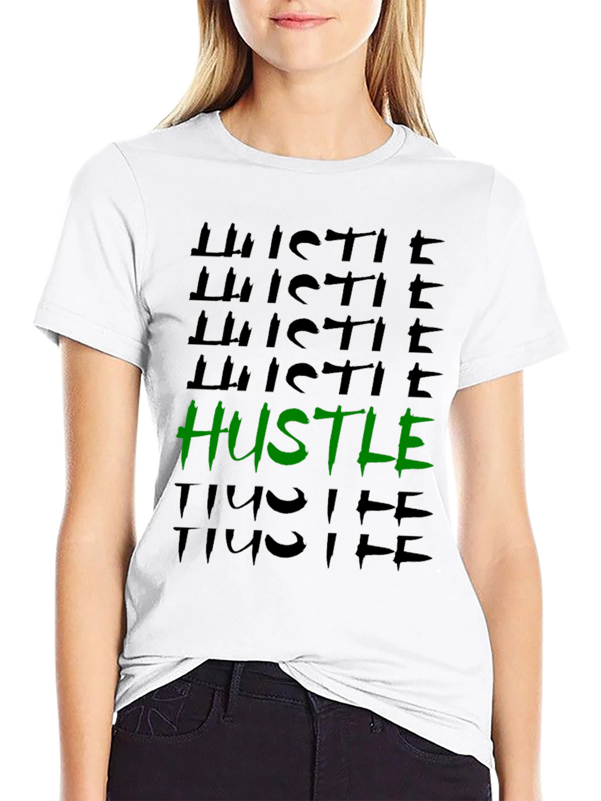 Hustle Graphic Tee - Trendy Black T-Shirt
