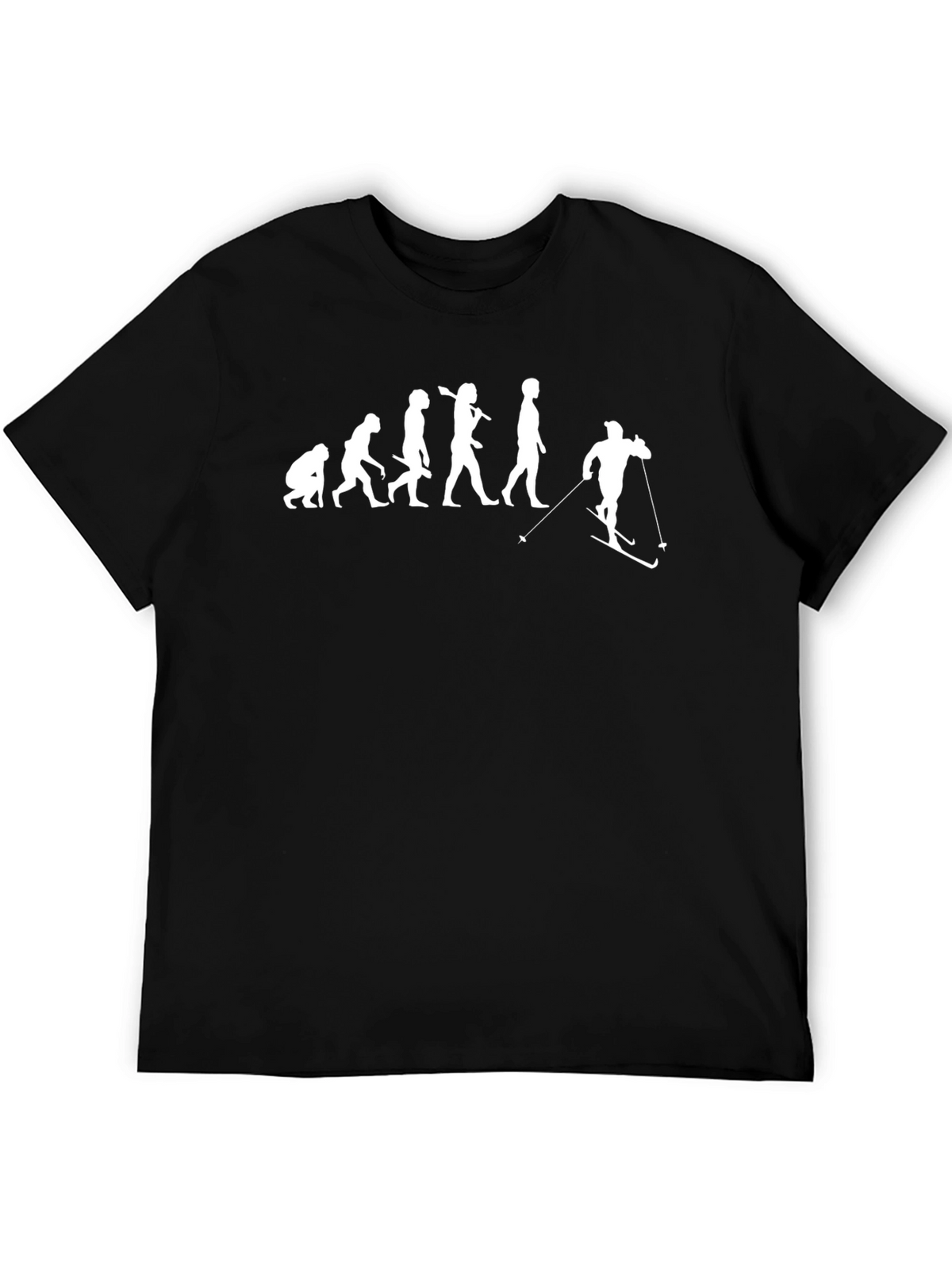 Evolution of Skiing T-Shirt - Funny Ski Lover Tee