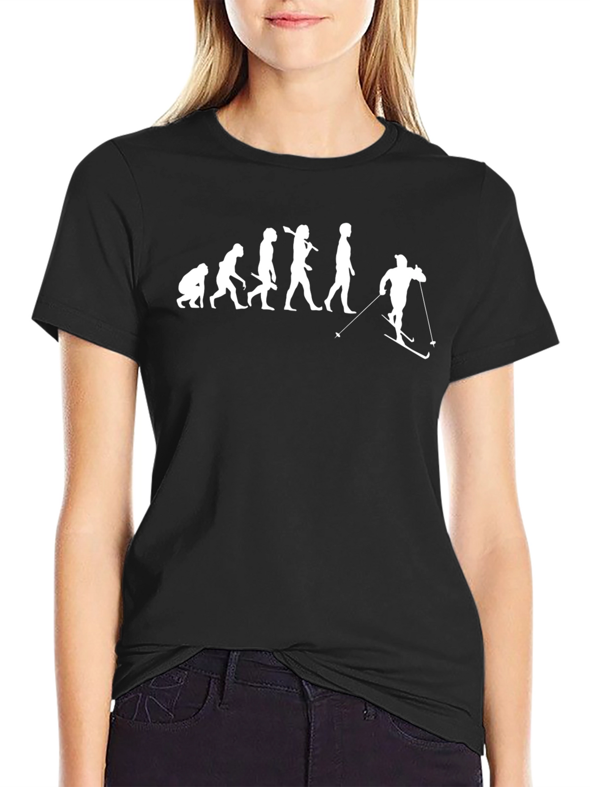 Evolution of Skiing T-Shirt - Funny Ski Lover Tee