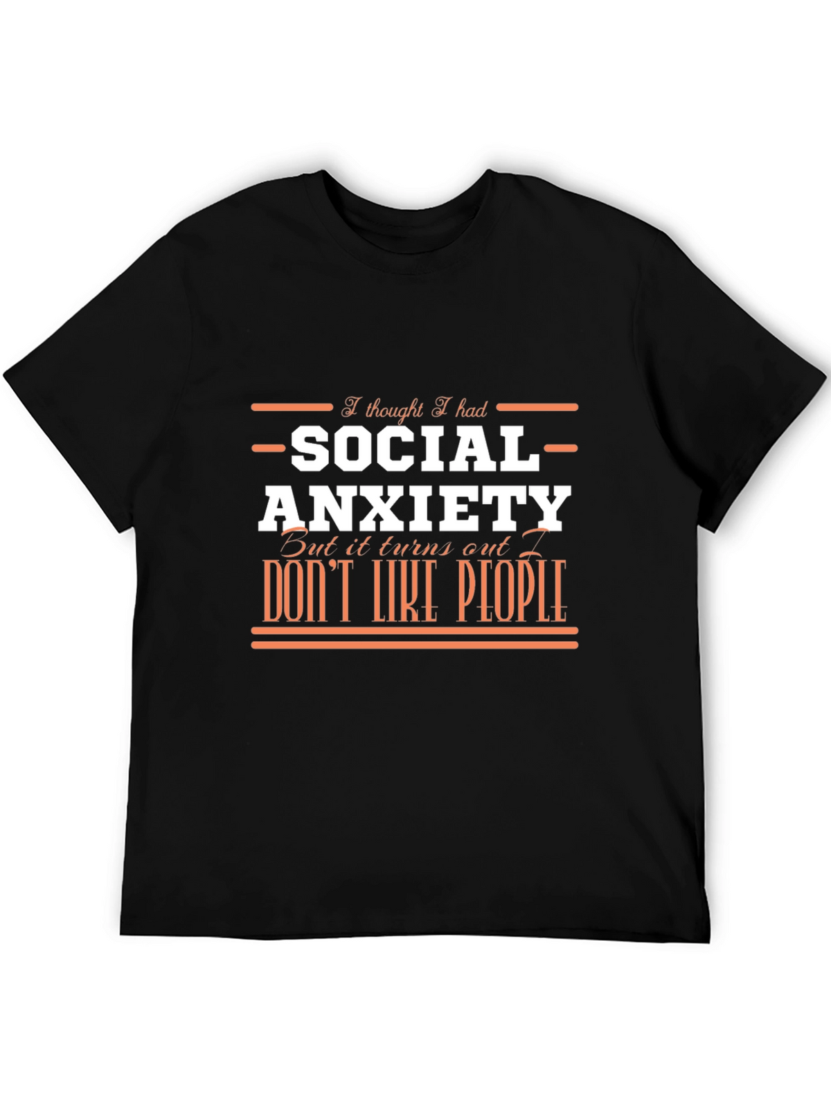 Social Anxiety Graphic T-Shirt Humor Tee