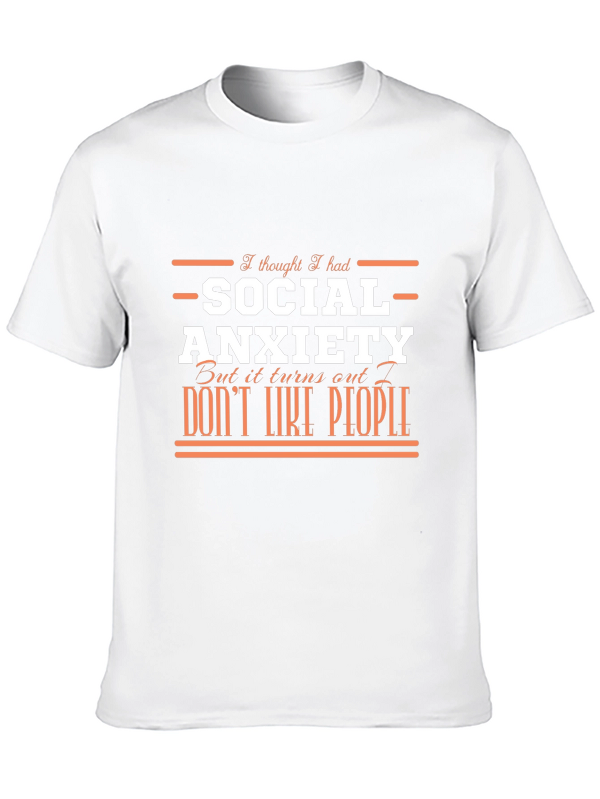 Social Anxiety Graphic T-Shirt Humor Tee
