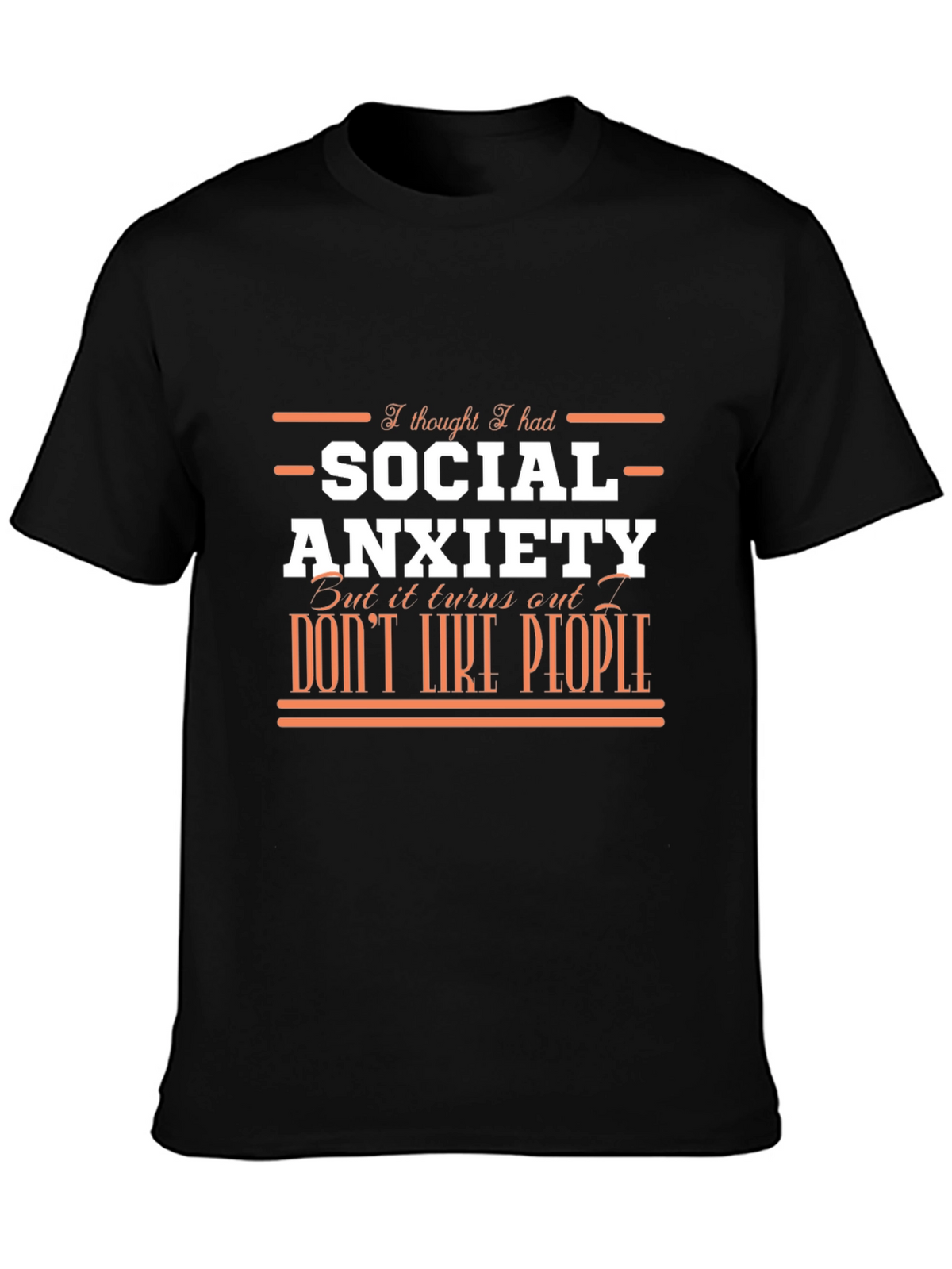 Social Anxiety Graphic T-Shirt Humor Tee