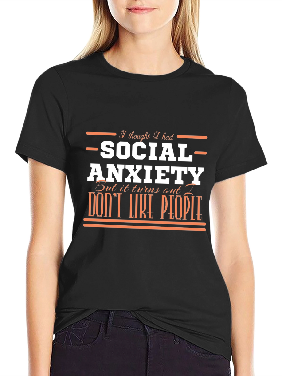 Social Anxiety Graphic T-Shirt Humor Tee