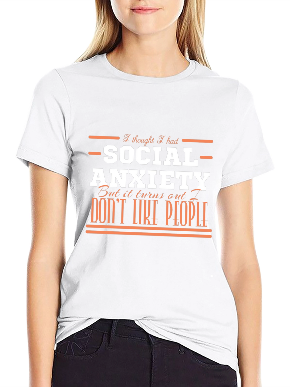 Social Anxiety Graphic T-Shirt Humor Tee