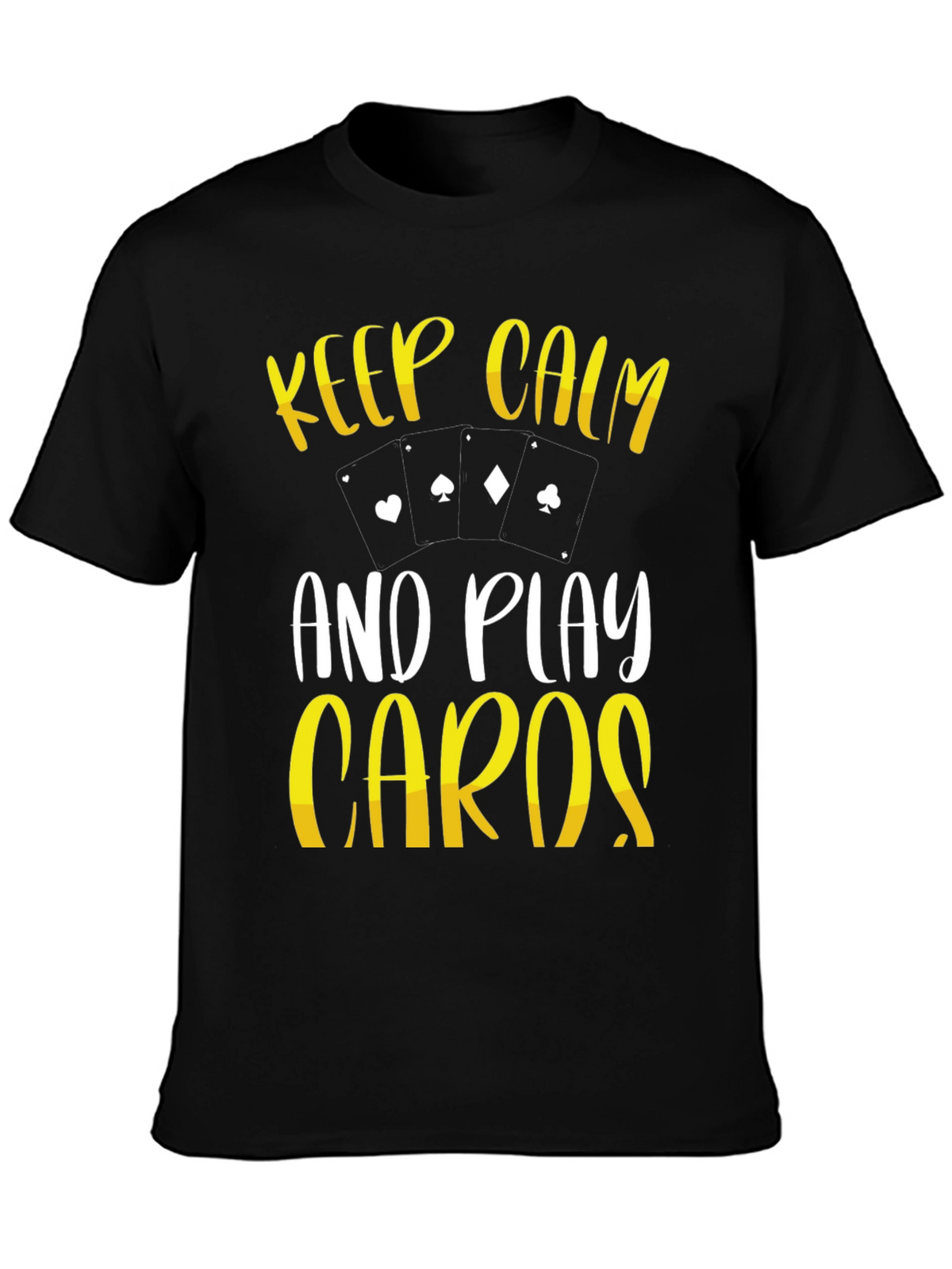 Keep Calm Play Cards Graphic T-Shirt