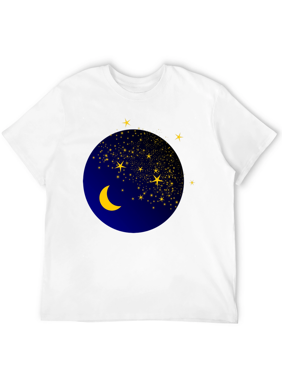 Celestial Moon & Stars Graphic Black T-Shirt
