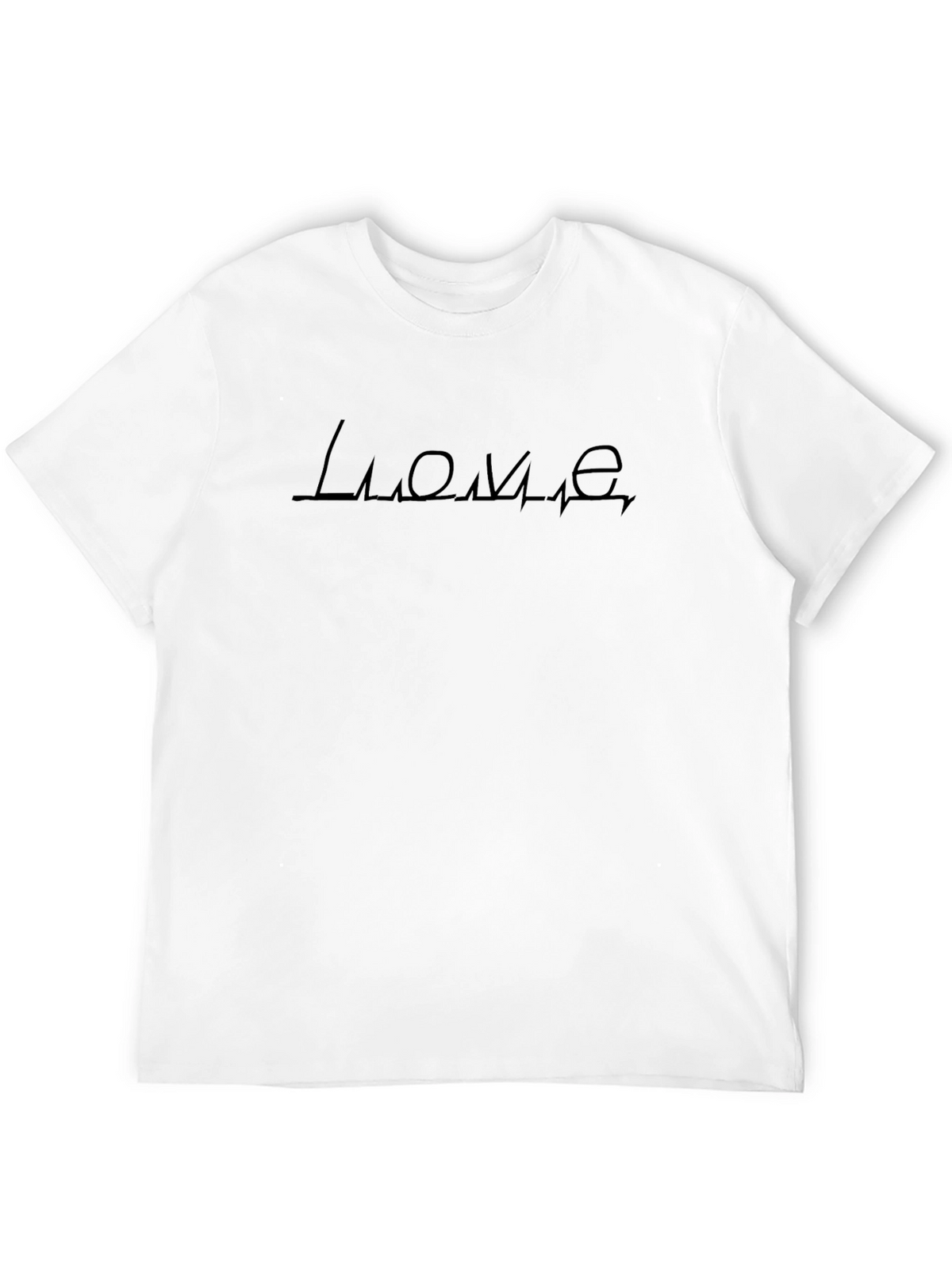 Love Heartbeat Graphic Black T-Shirt