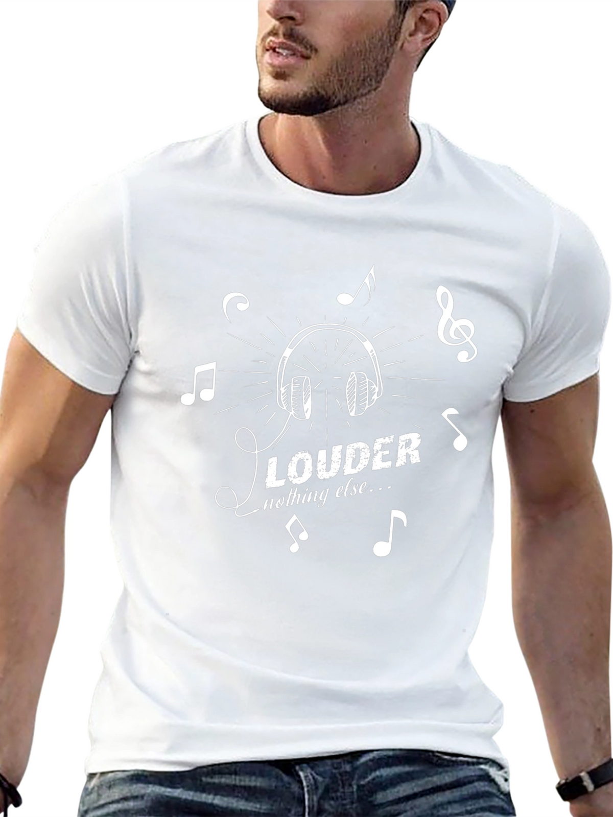 Louder Music Graphic Black T-Shirt