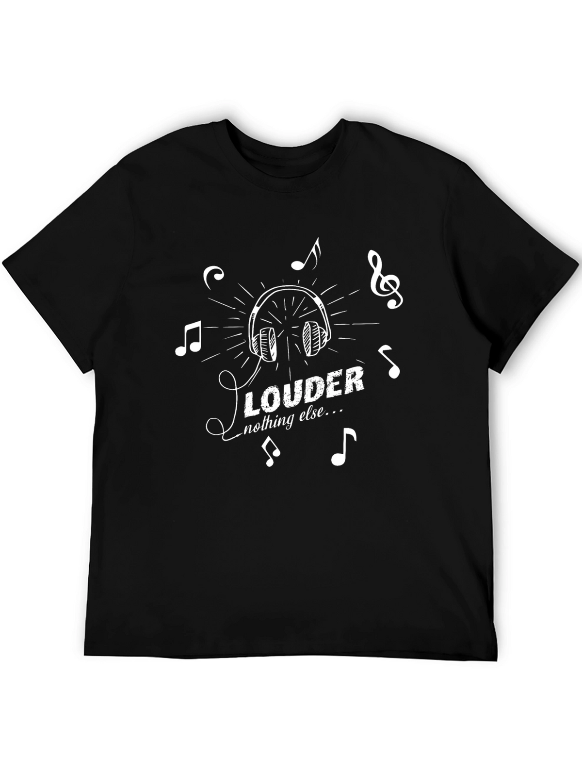 Louder Music Graphic Black T-Shirt