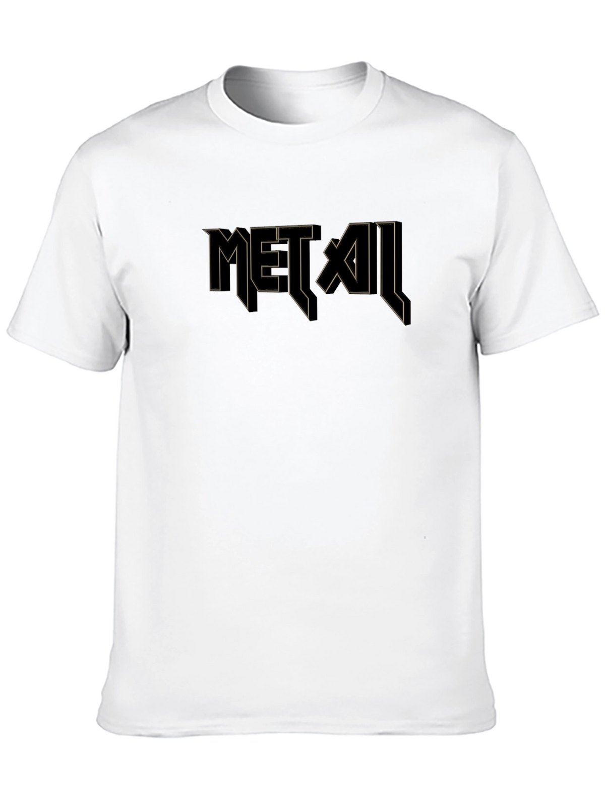 Metal Graphic Black T-Shirt for Men
