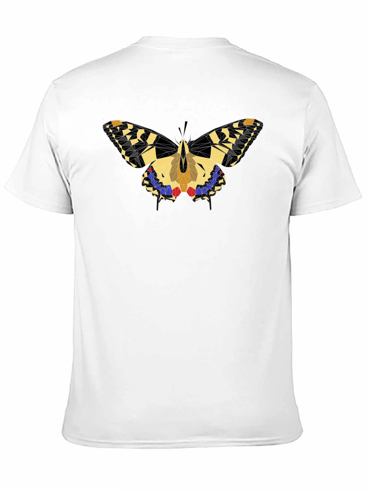Geometric Butterfly Graphic Black T-Shirt