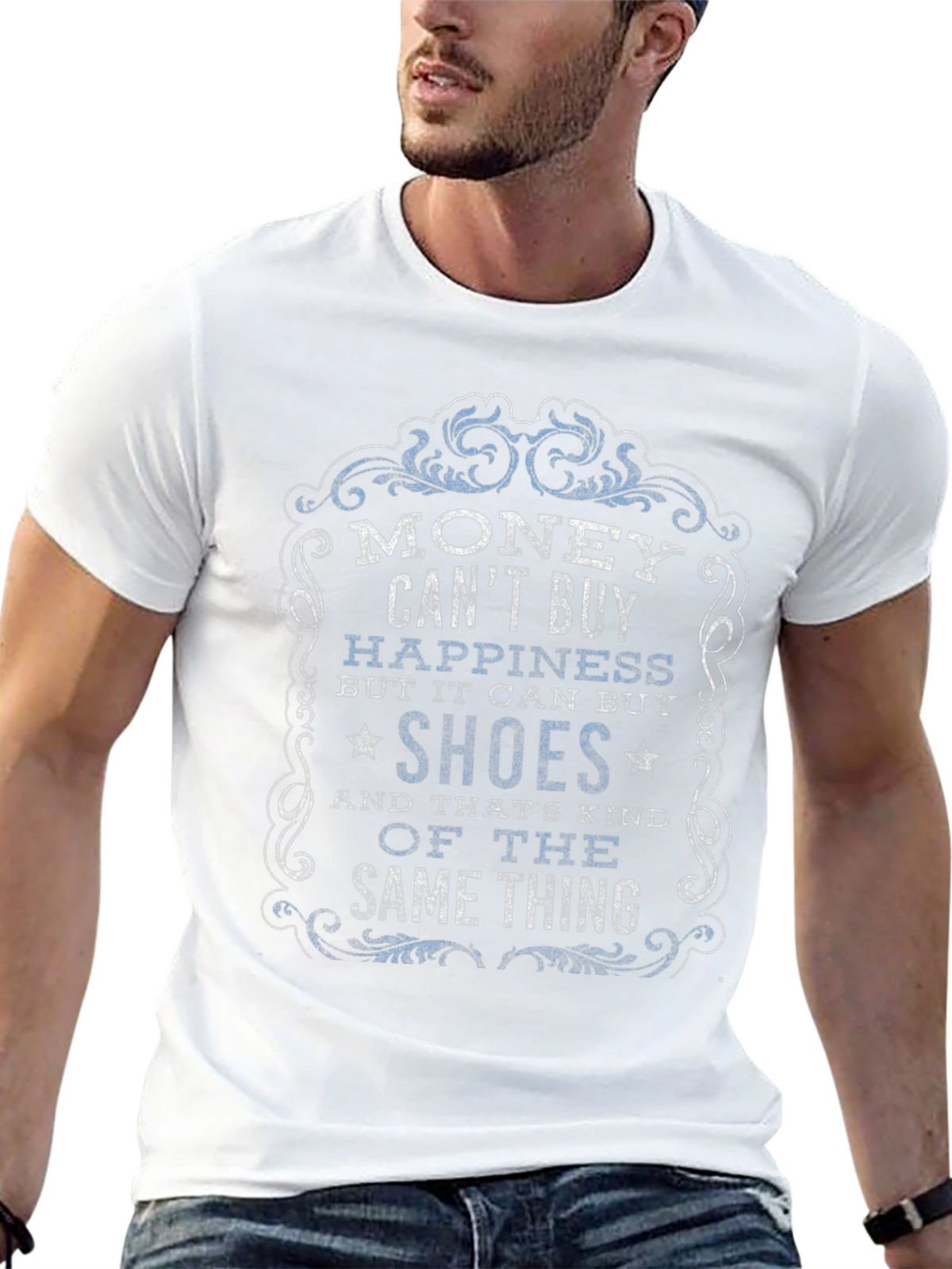 Money Cant Buy Happiness Graphic T-Shirt