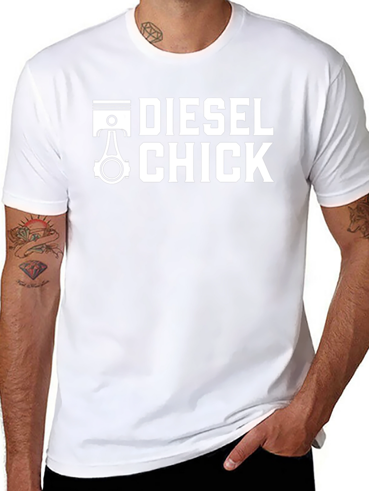 Diesel Chick Graphic Tee - Automotive Enthusiast Shirt