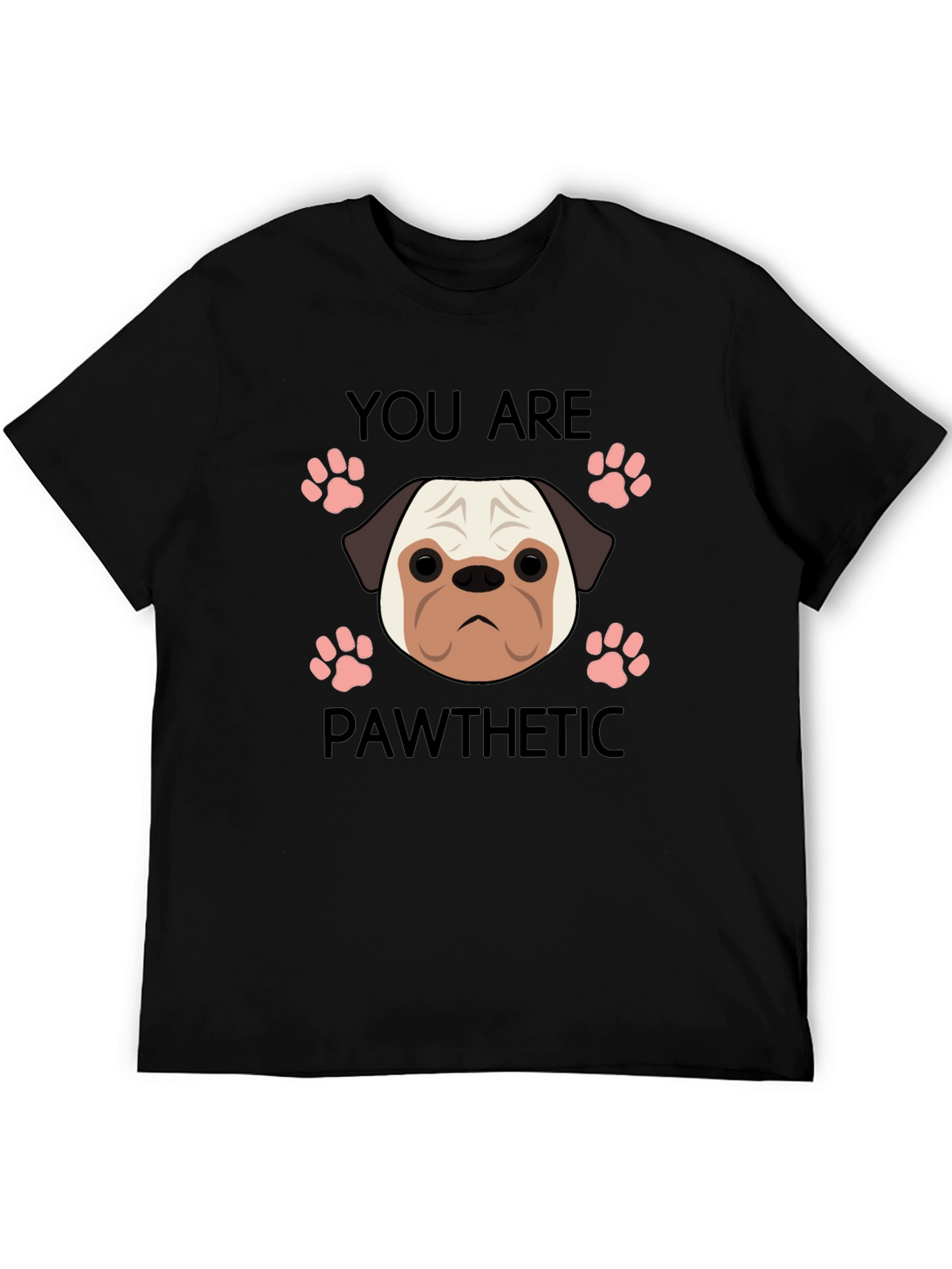 Pawthetic Pug Graphic T-Shirt