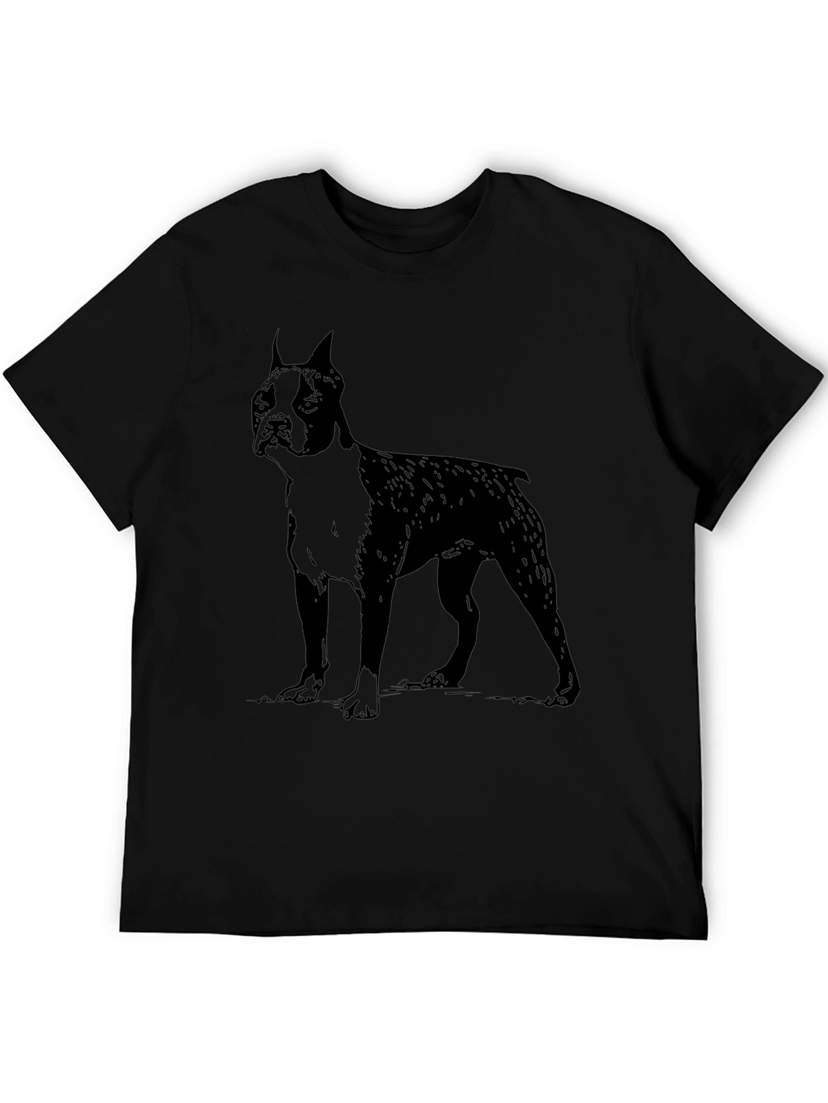 Boston Terrier Dog Graphic Tee - Black