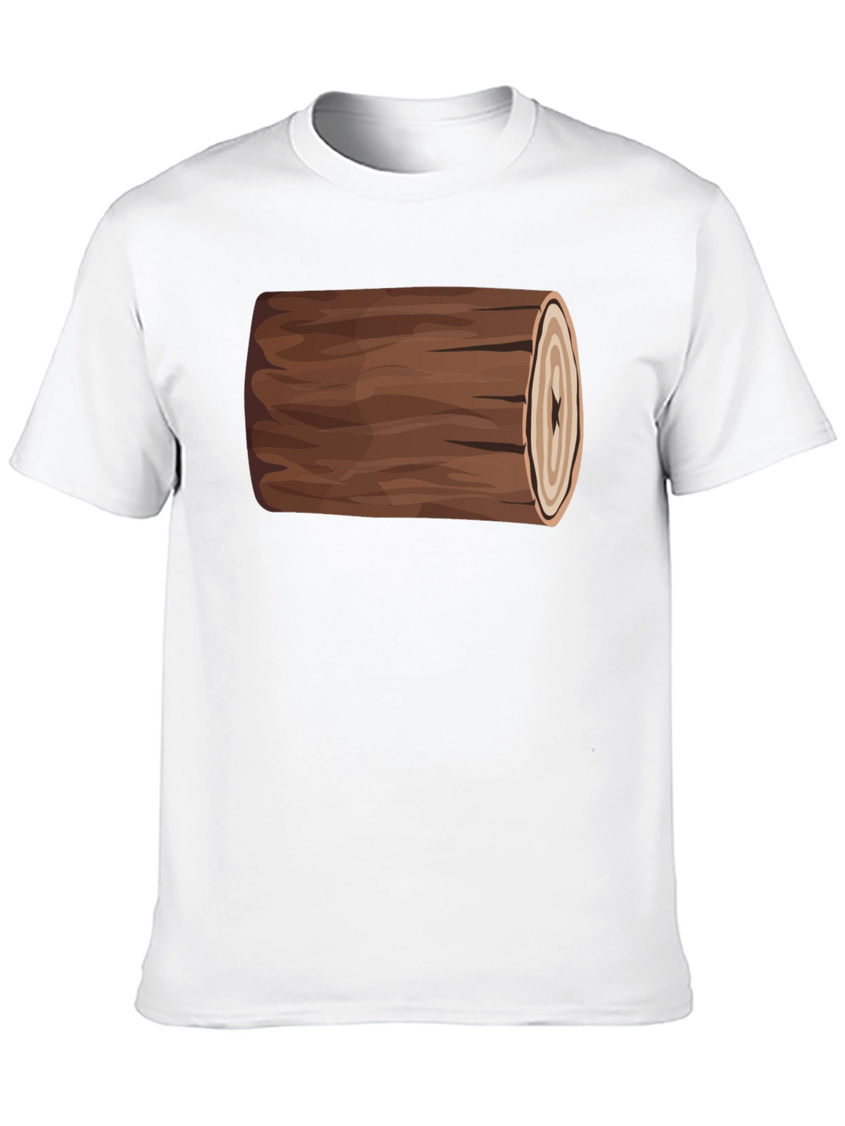 Funny Log Graphic Tee - Black Cotton T-Shirt