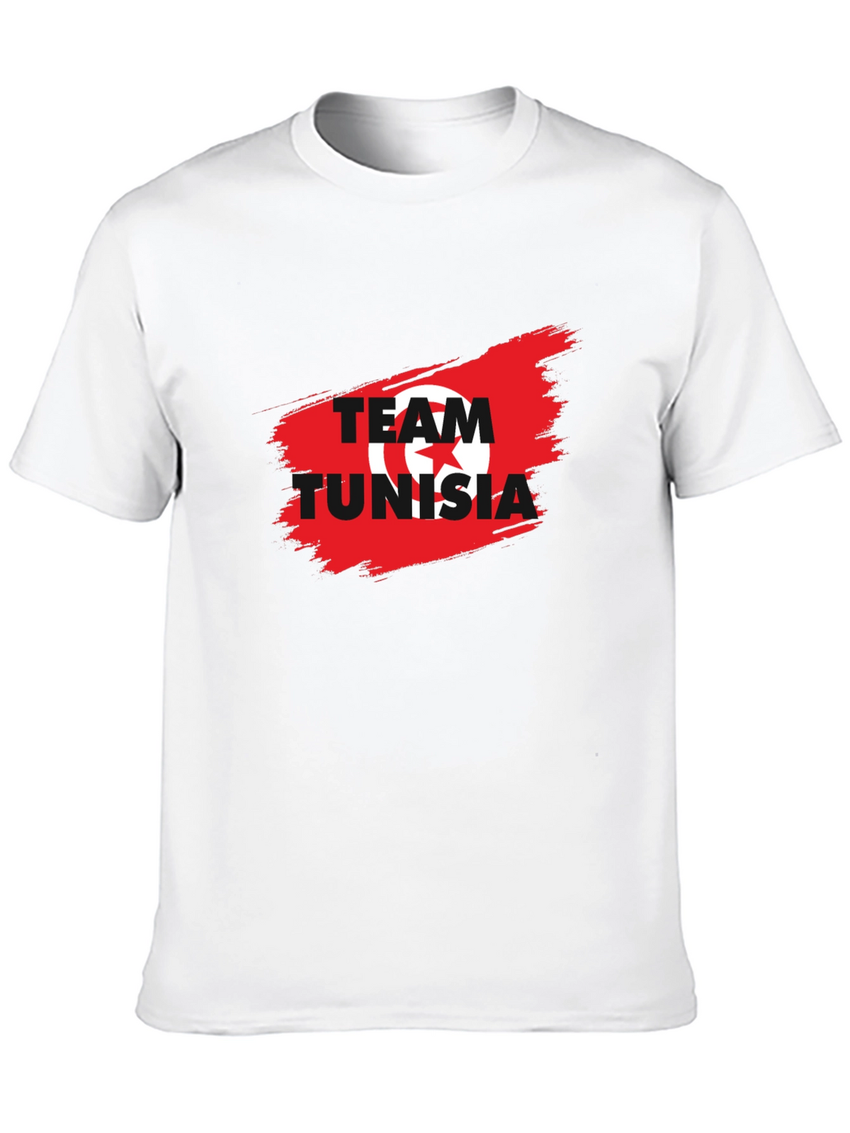 Team Tunisia Graphic T-Shirt - Black Cotton Tee