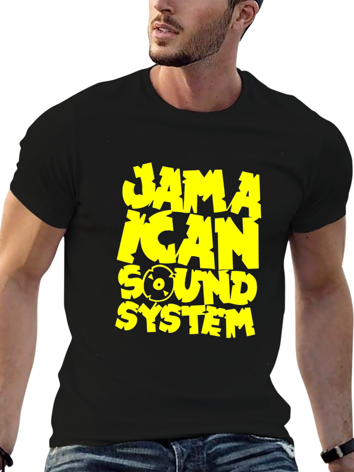 Jamaican Sound System Graphic Tee - Black