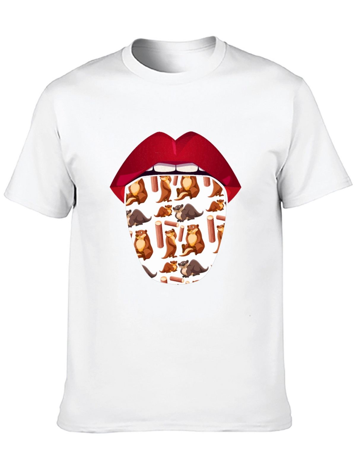 Otter Tongue T-Shirt - Unique Graphic Tee