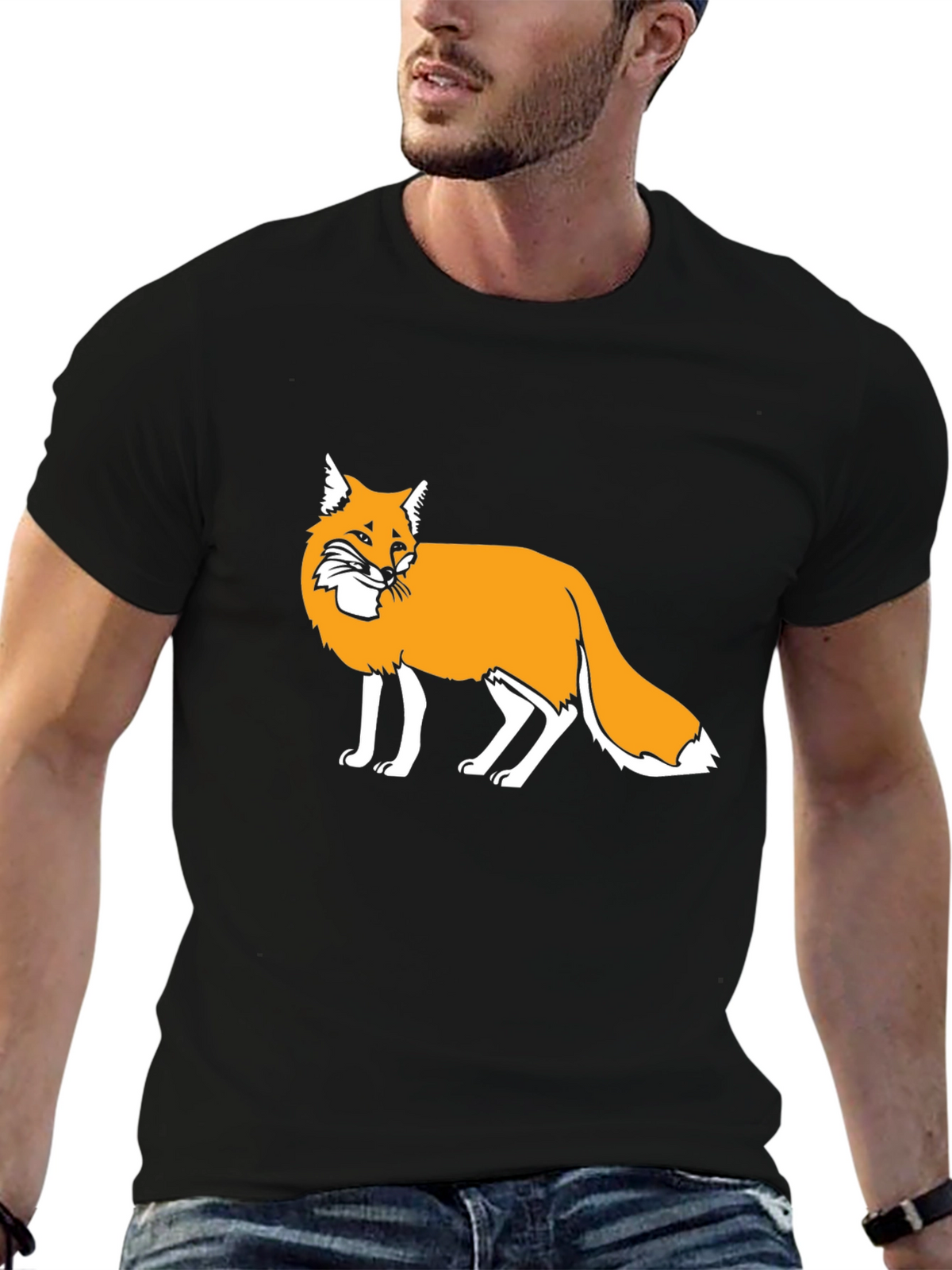 Fox Graphic T-Shirt - Classic Black Tee