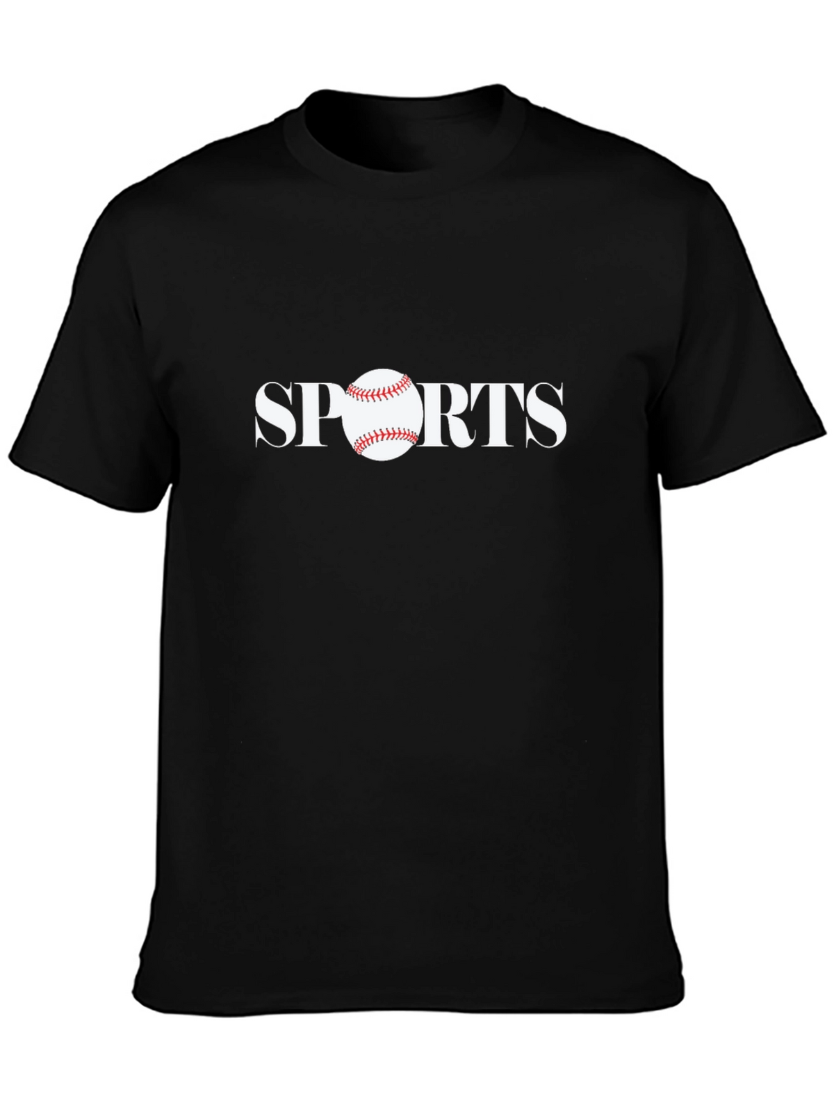 Sports Baseball Graphic Tee - Black