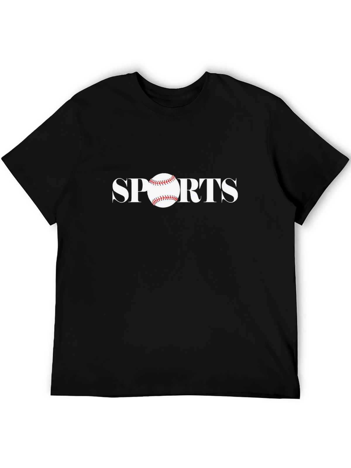 Sports Baseball Graphic Tee - Black